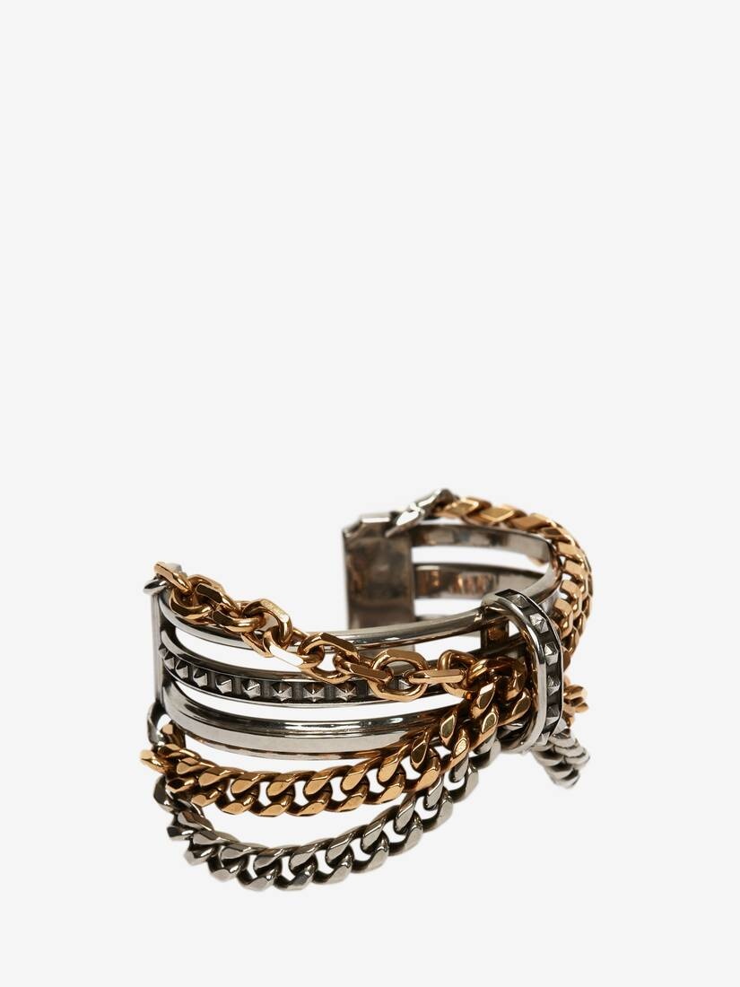 Punk Chain Bracelet in Antique Silver/antique Gold - 2