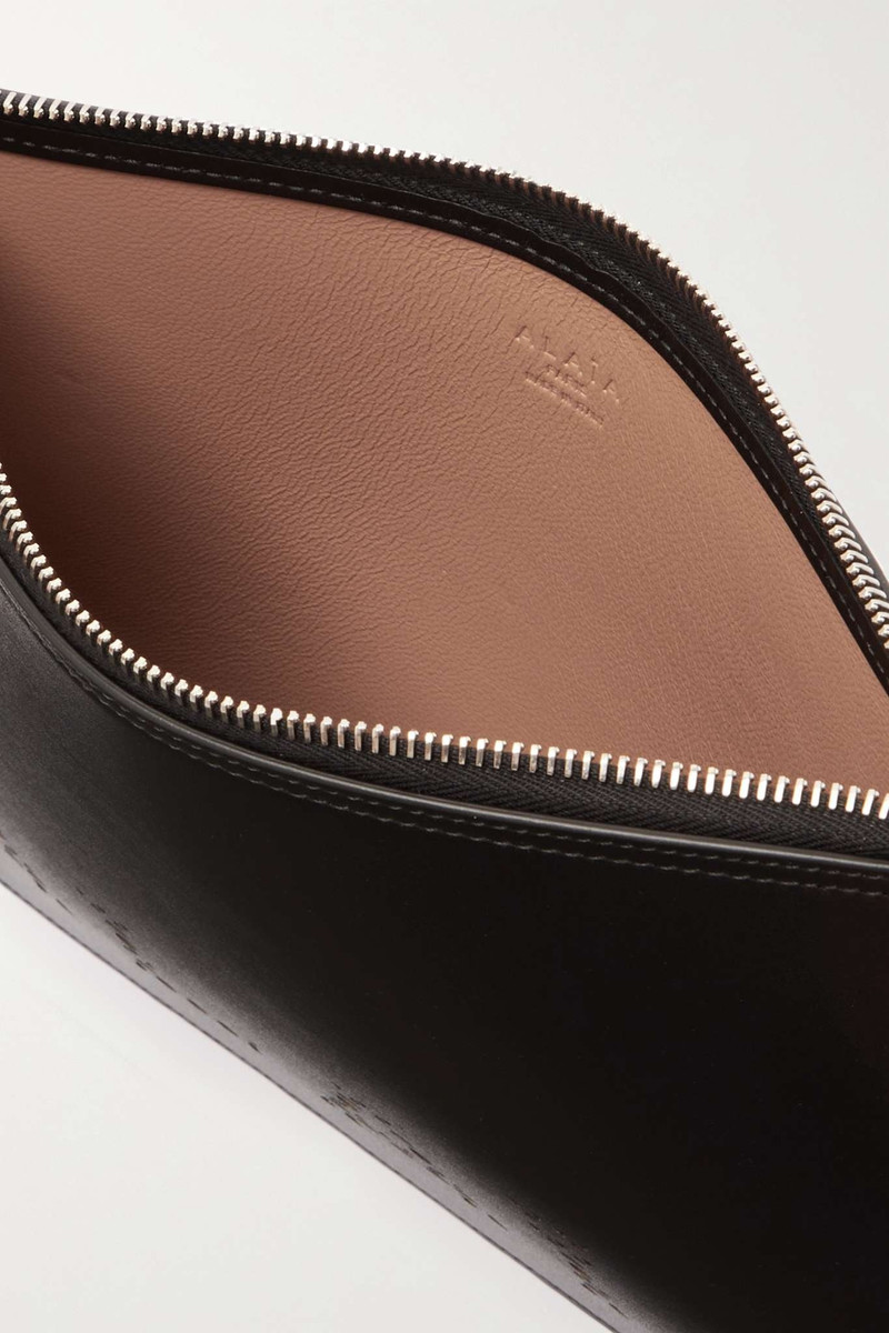 Large laser-cut leather pouch 5