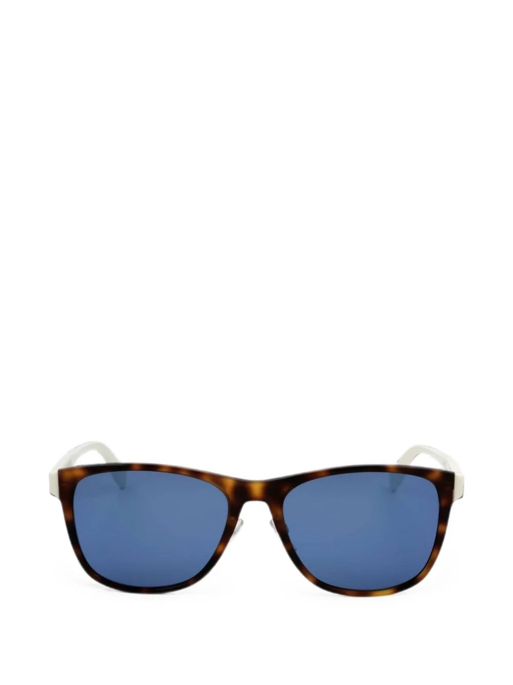 tortoiseshell-effect square-frame sunglasses - 1