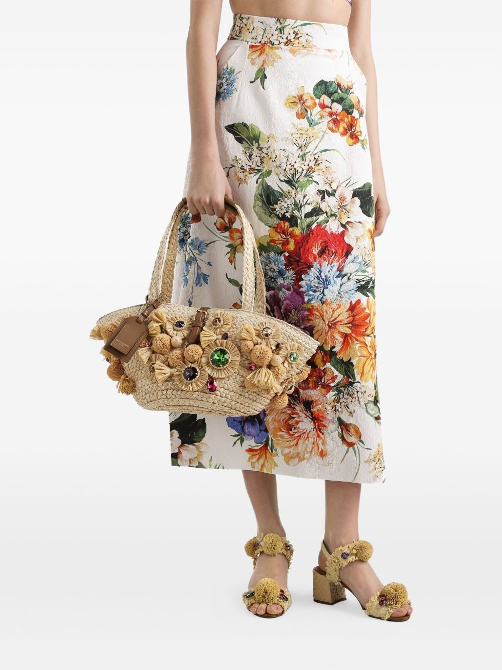 embellished basket bag - 2