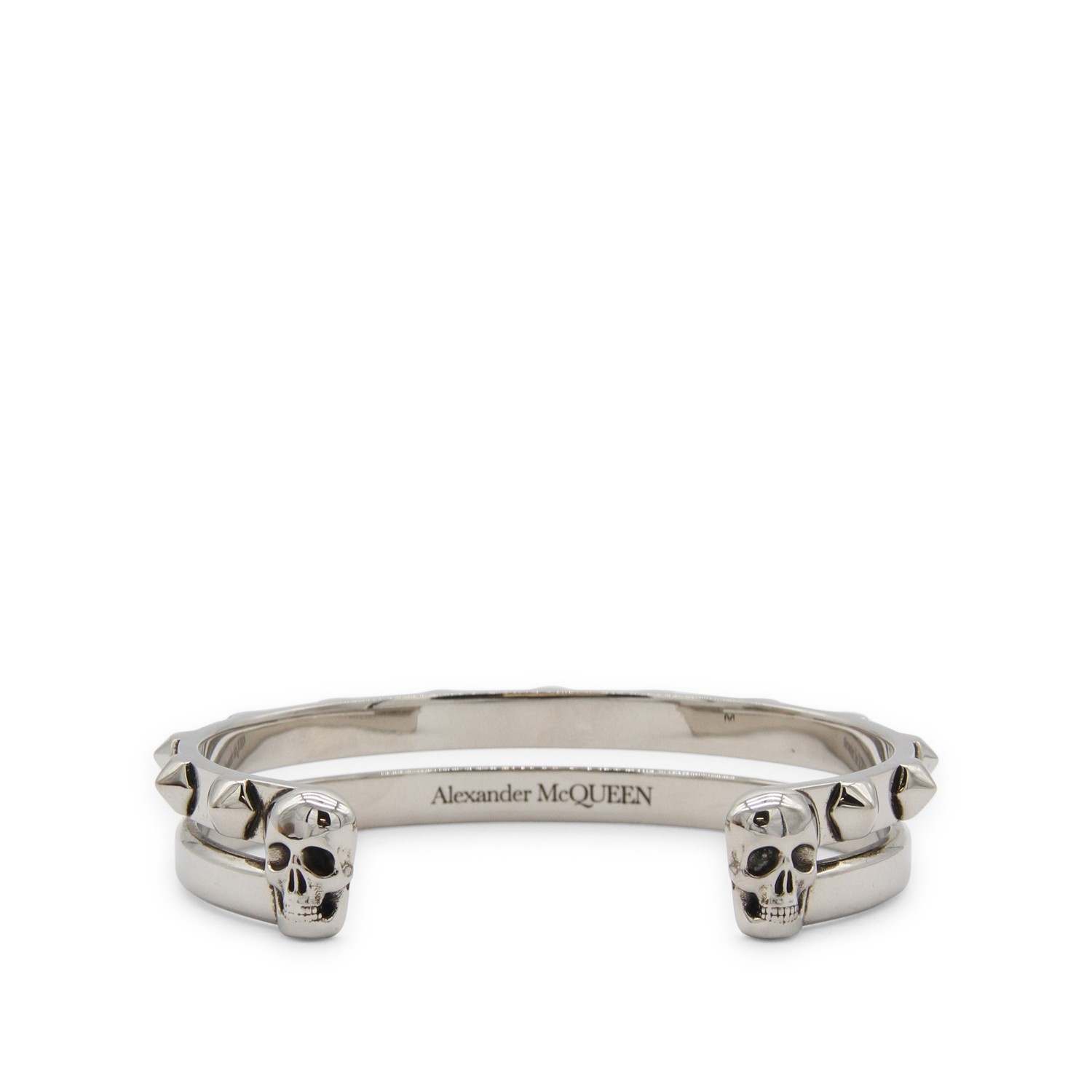 Alexander McQueen SILVER-TONE BRASS BRACELET | palazzobelli