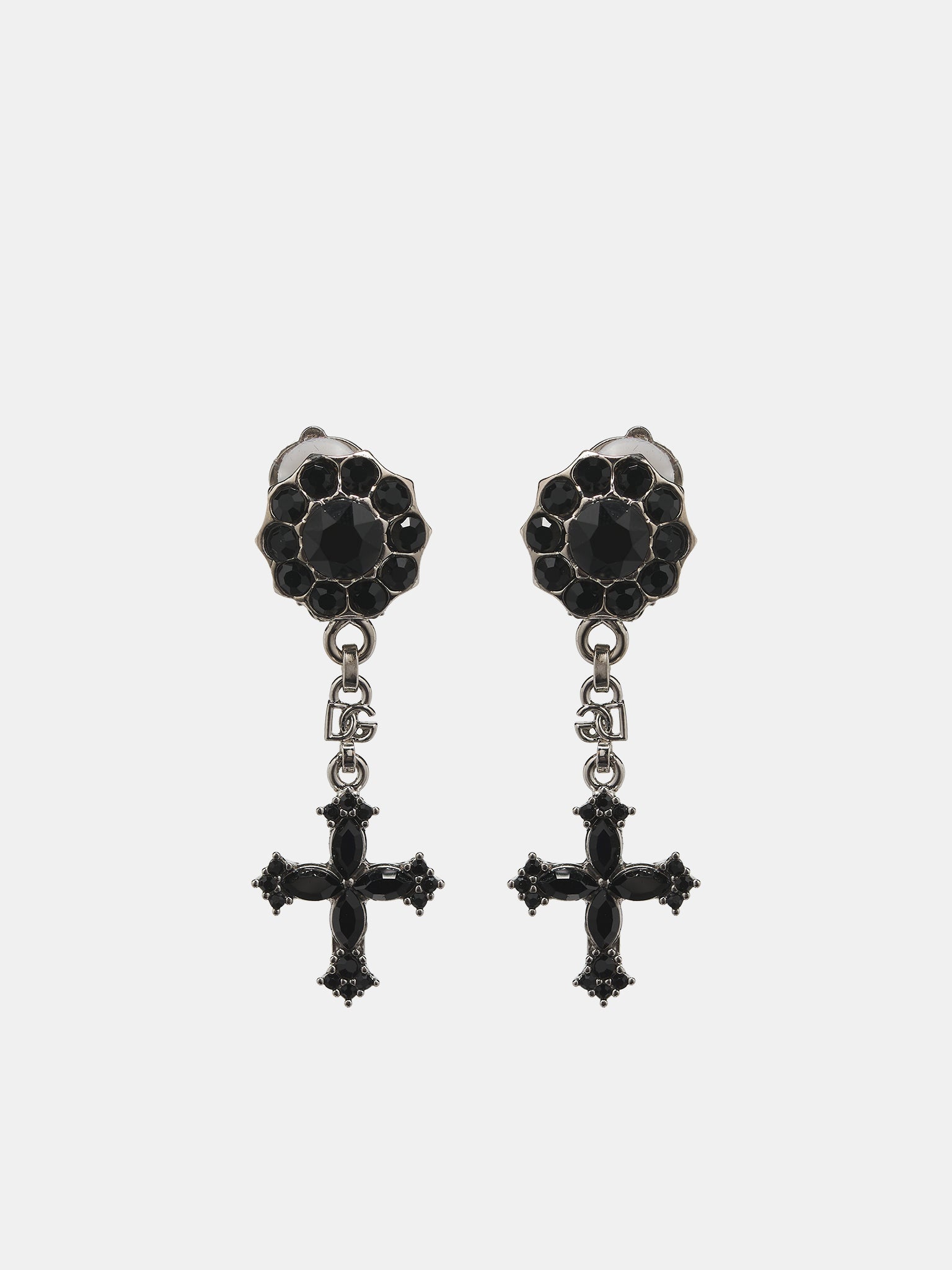 Drop Earrings With Crosses - 1