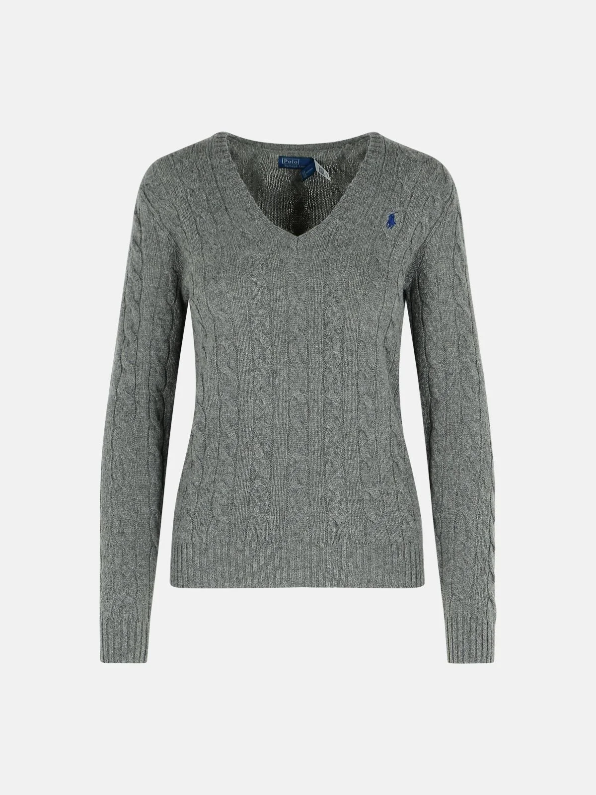 GREY CASHMERE BLEND SWEATER - 1