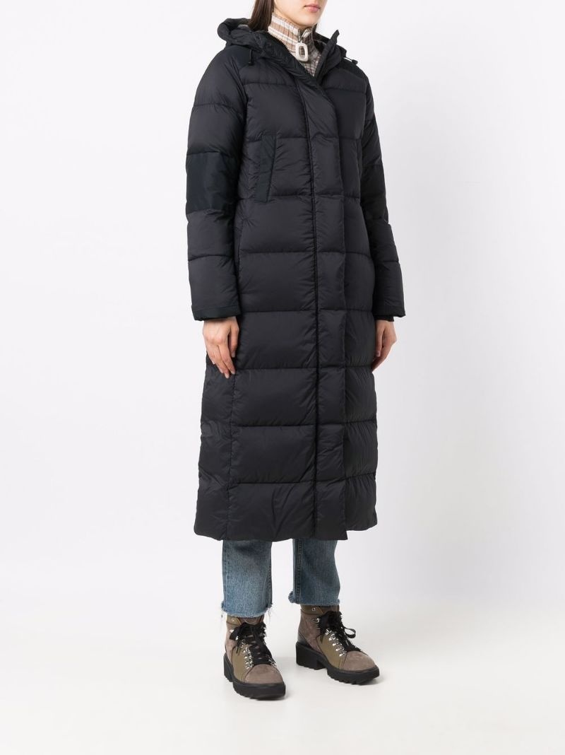 quilted-finish down coat - 3