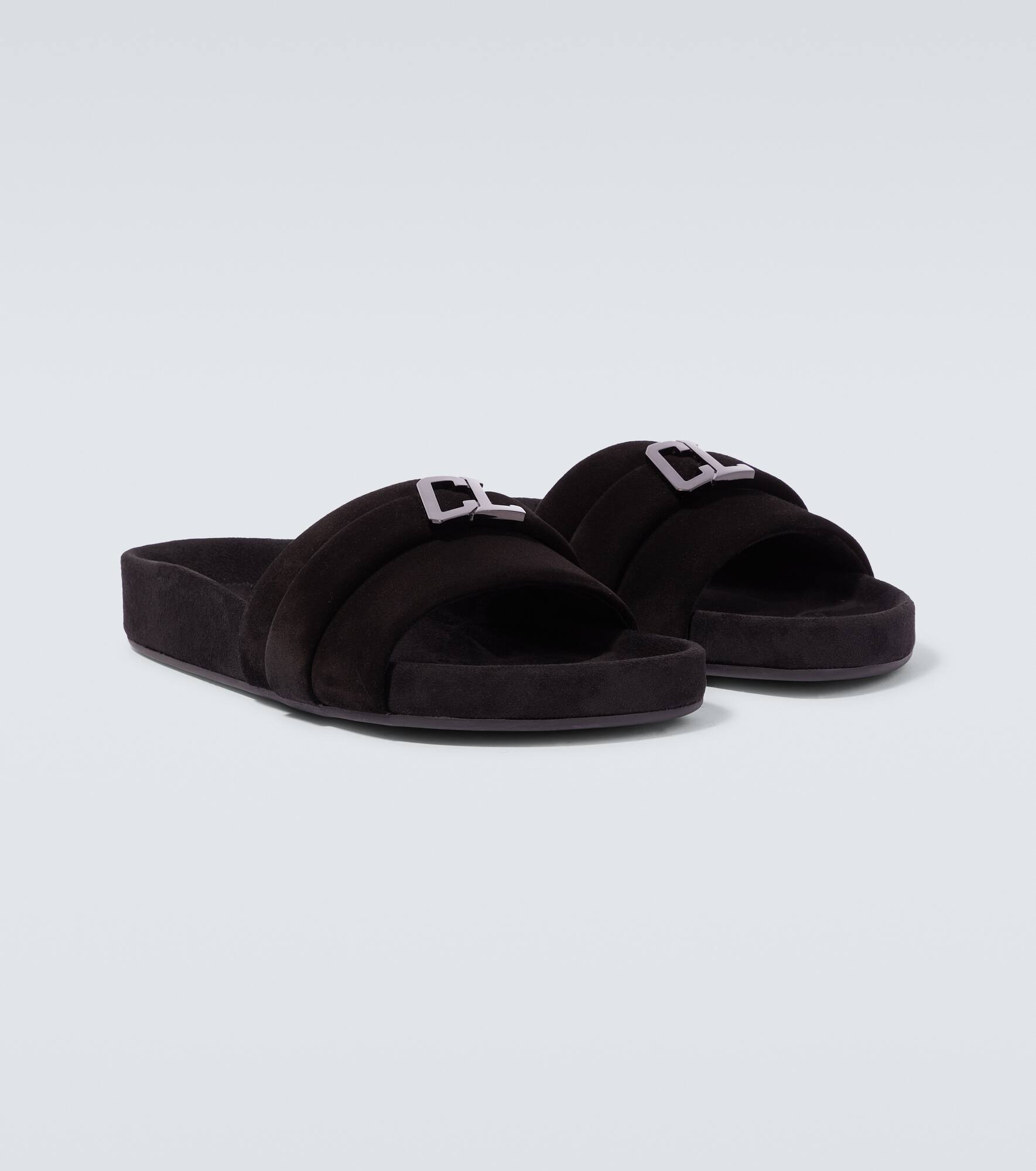Varsimule Bizz logo suede slides - 5