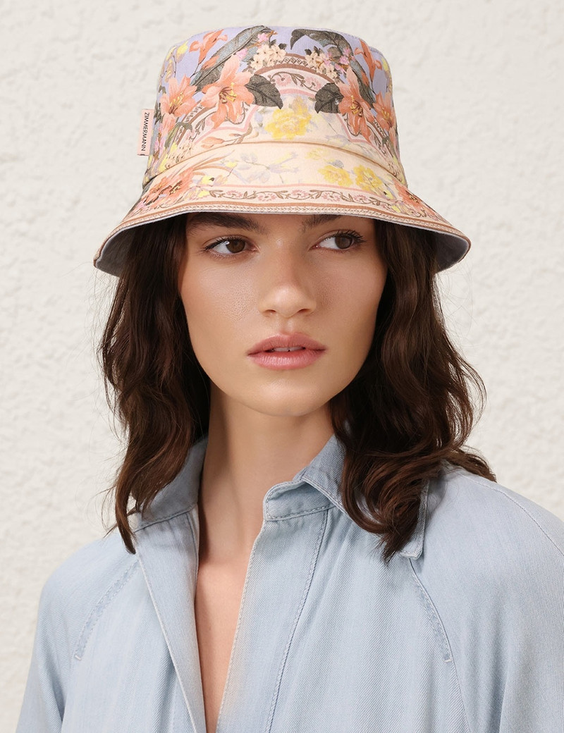Zimmermann PRINTED CANVAS BUCKET HAT outlook