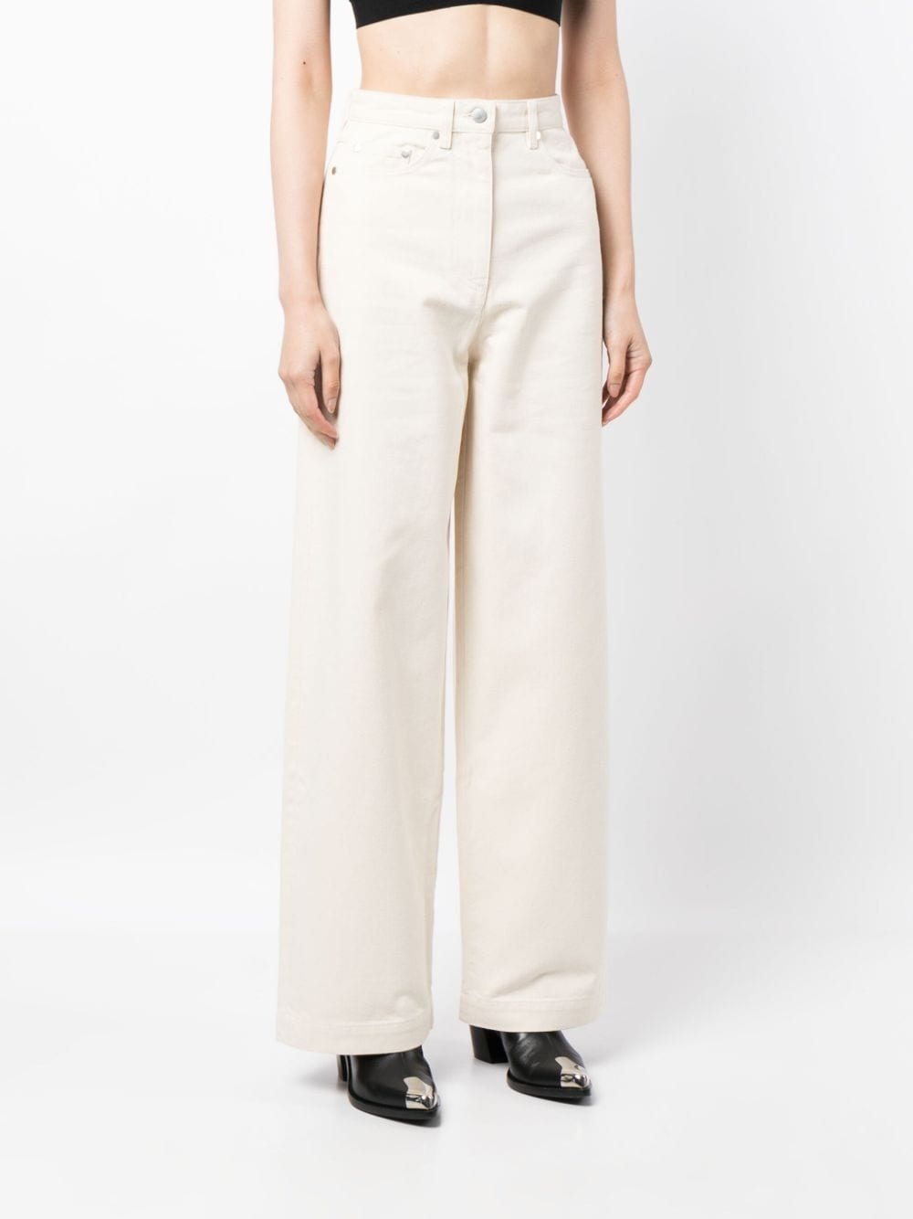 high-rise wide-leg jeans - 3