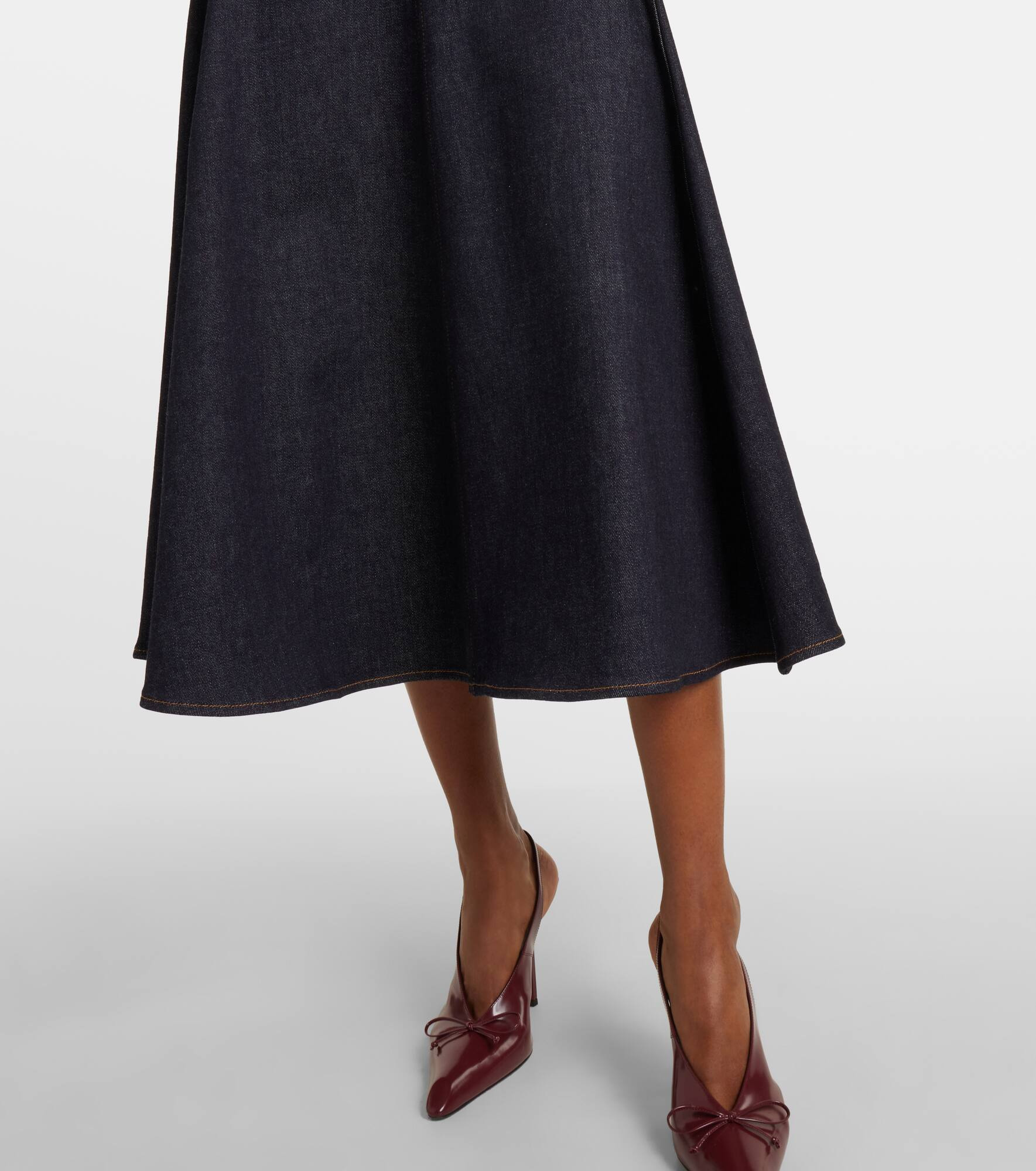 Denim midi dress - 5