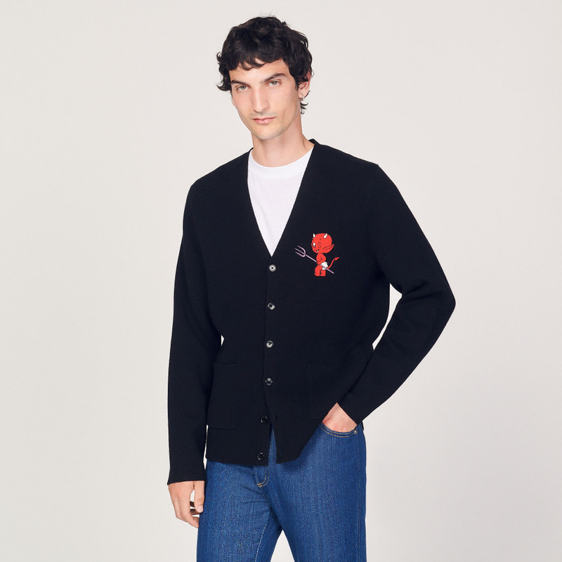 Sandro Wool and cashmere Hot Stuff cardigan outlook