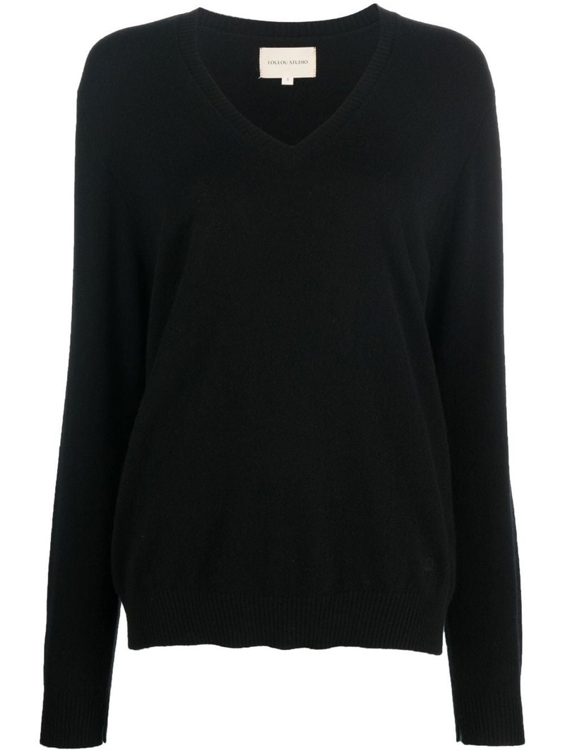 V-neck cashmere sweater 1