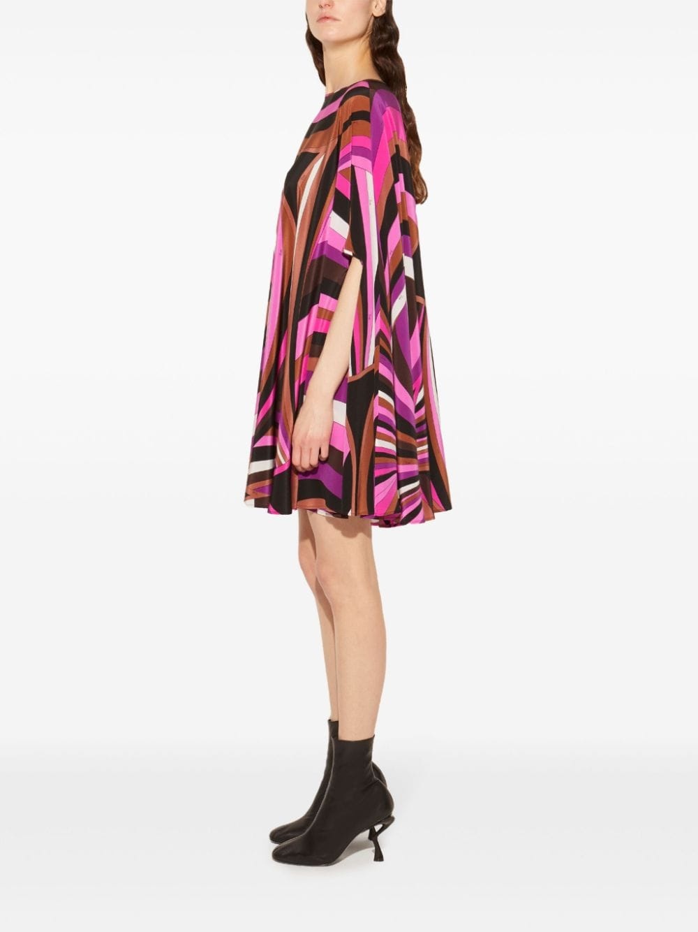 Iride-print silk kaftan - 3