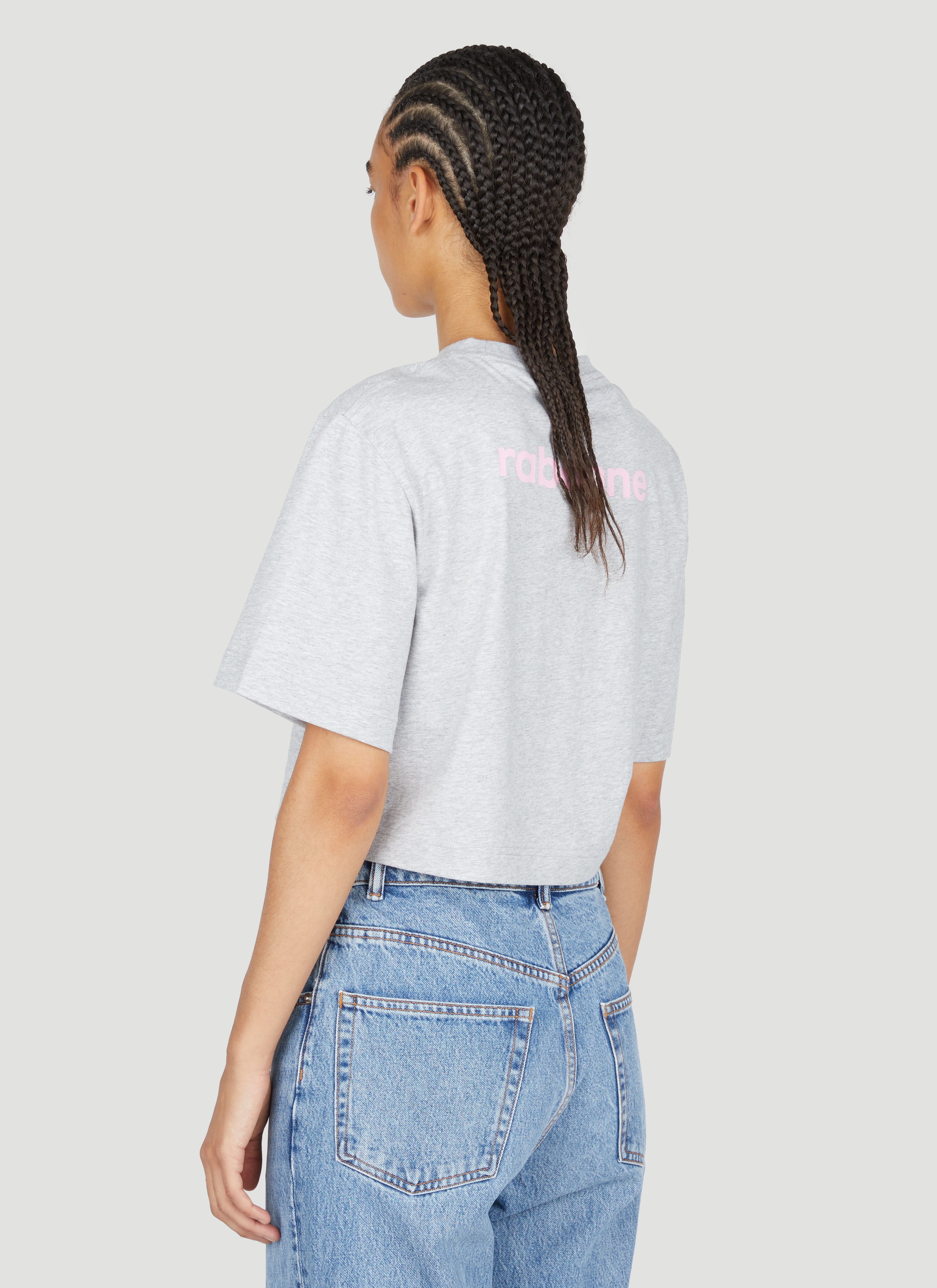 Logo Print Cropped T-Shirt - 4