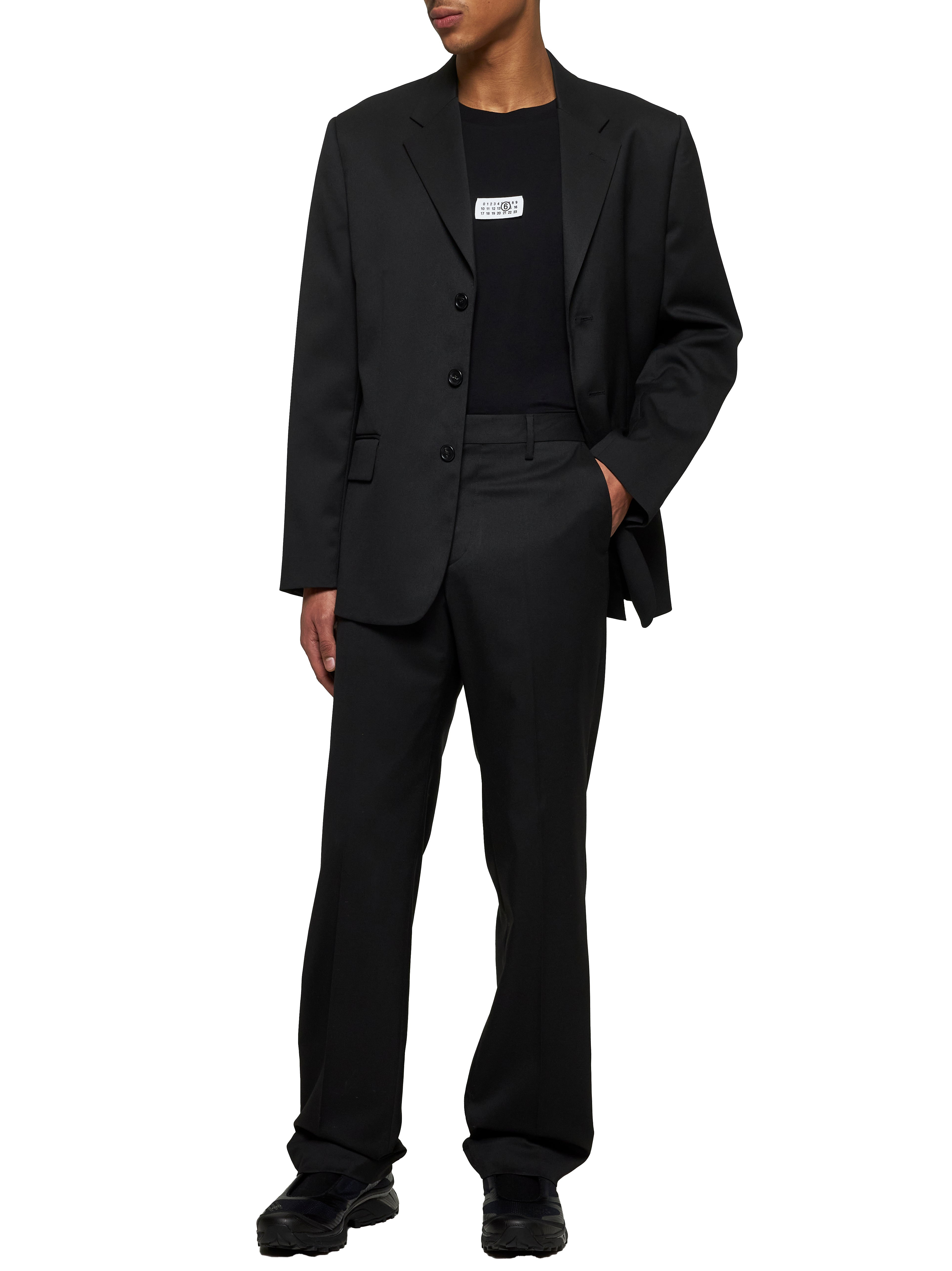 Black straight leg suit trousers - 2