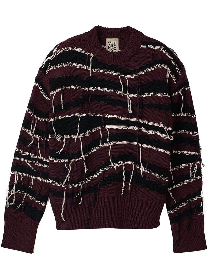 distressed knit sweater 1