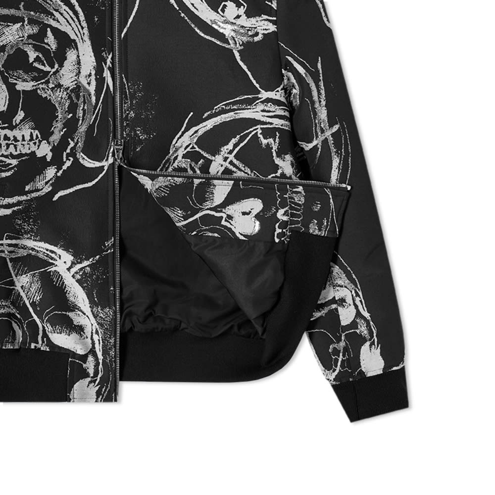 Alexander McQueen Skulll Print Bomber Jacket - 2