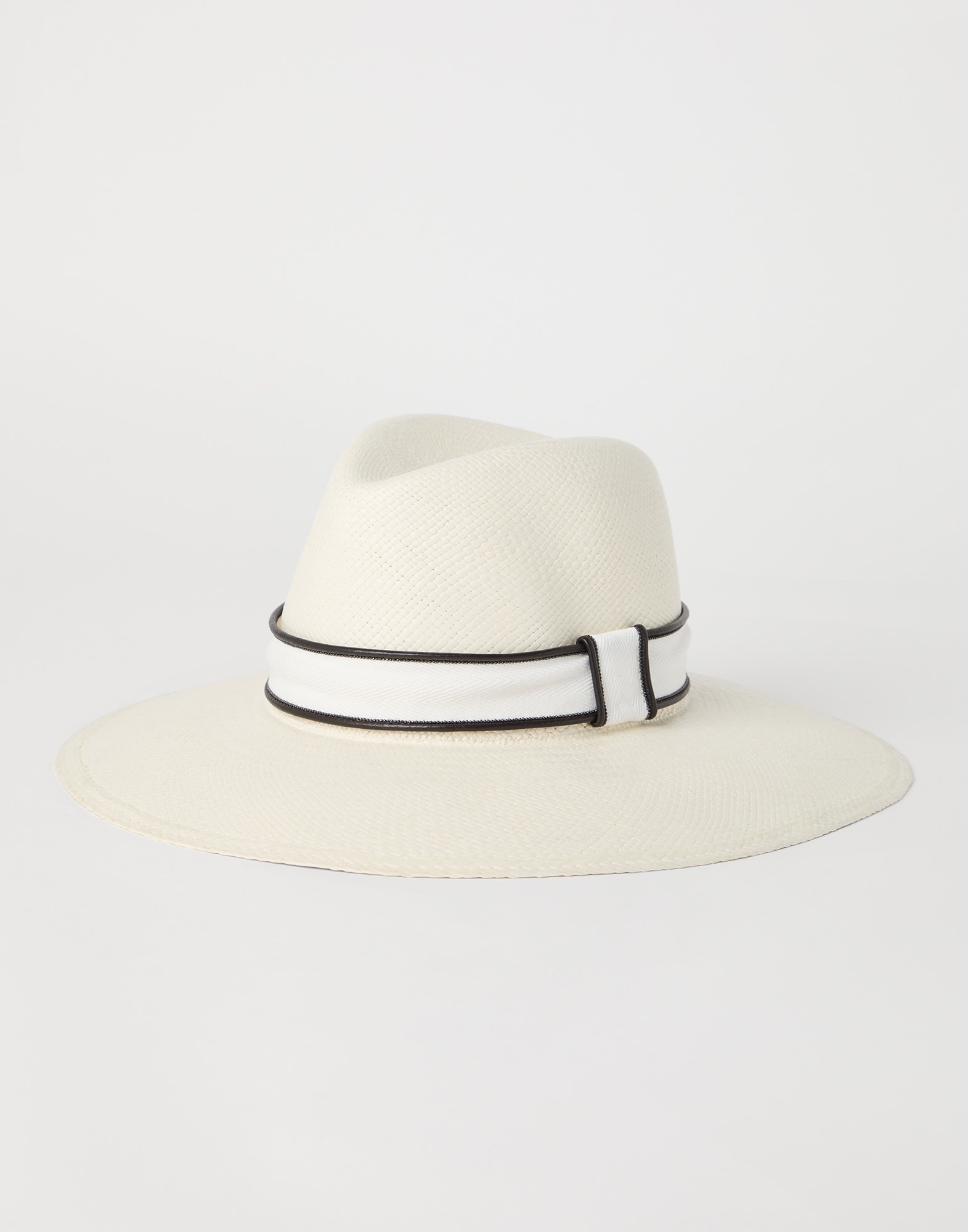 ストローハット BRUNELLO CUCINELLI Fedora straw Straw fedora for Woman in Light Brown | Brunello Cucinelli