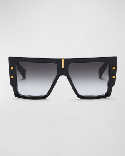 Balmain B-Grand Acetate & Titanium Square Sunglasses outlook