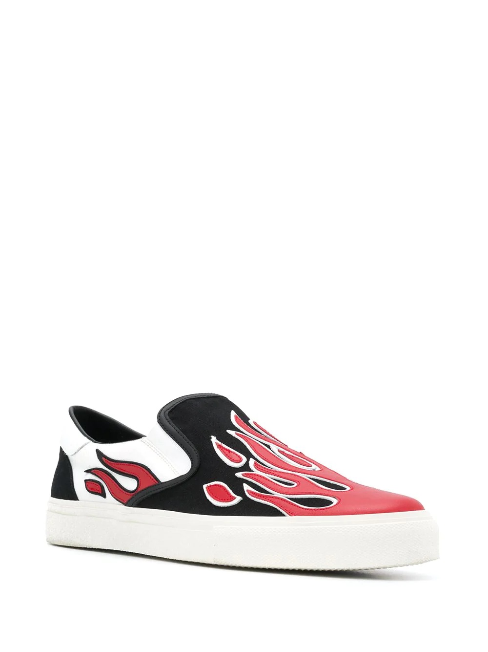 slip-on flame print loafers - 2