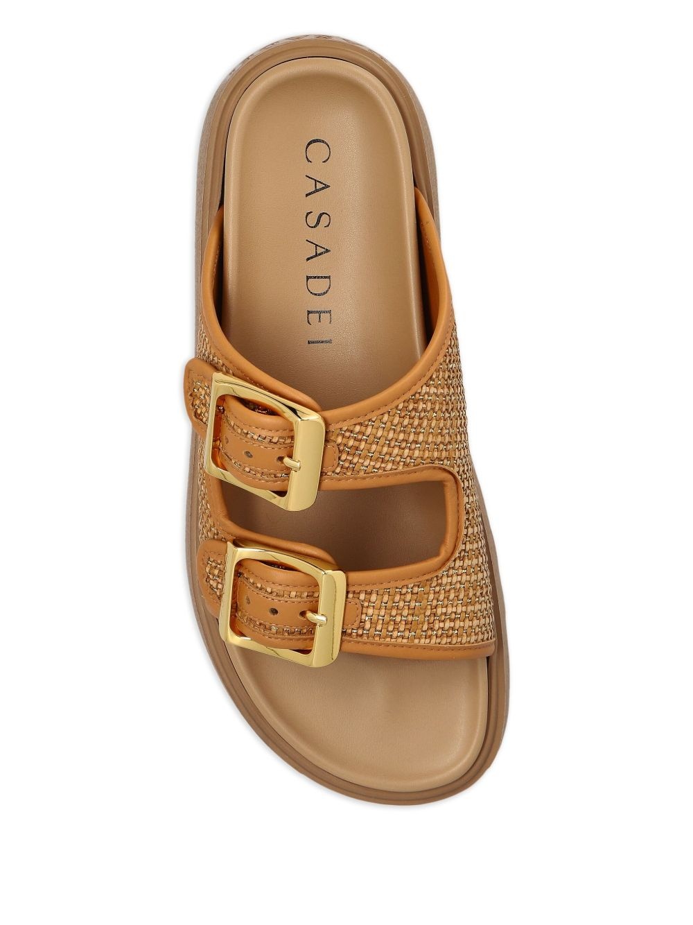 logo platform sandals - 4