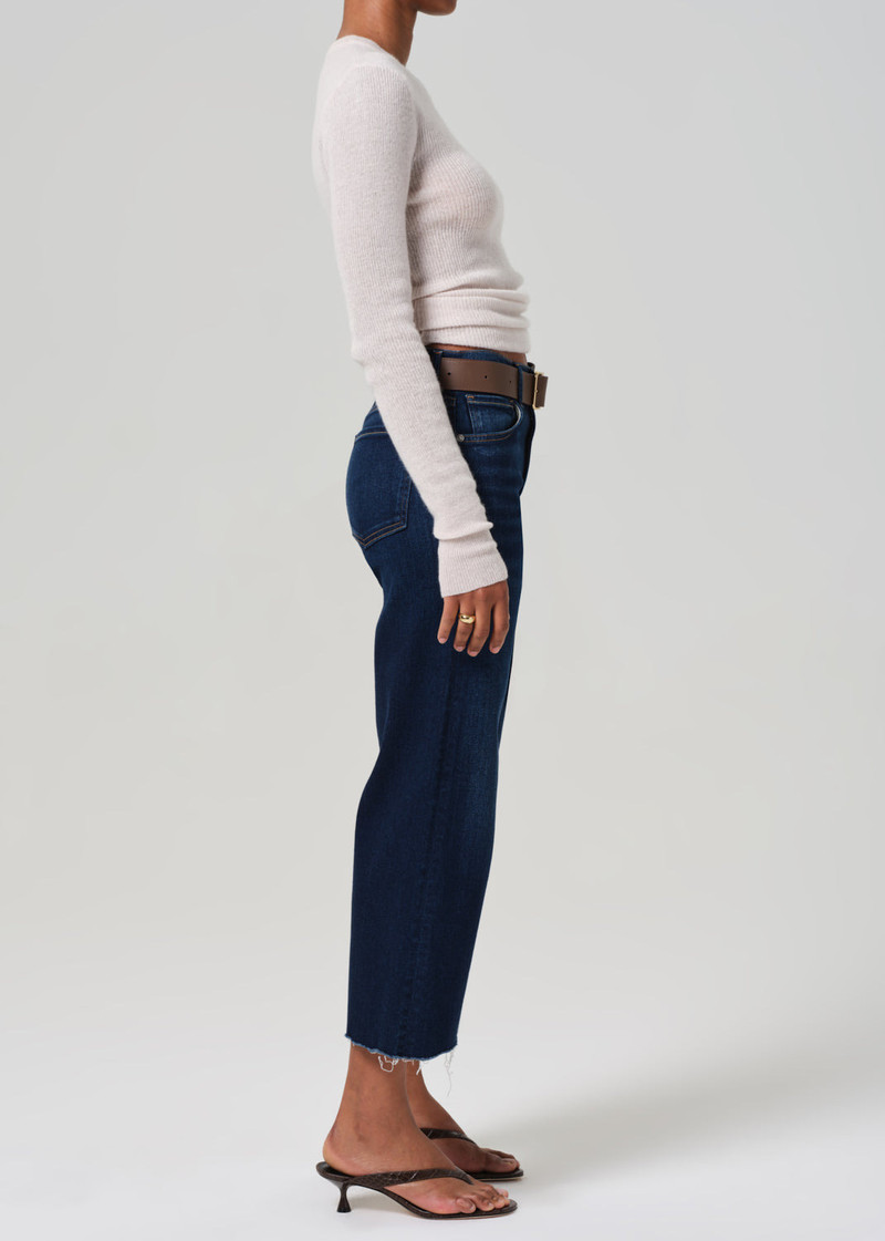 Lyra Wide Leg Crop Raw Hem In Lotus 4