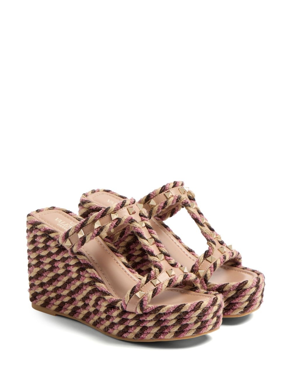 90mm Rockstud wedge sandals - 2