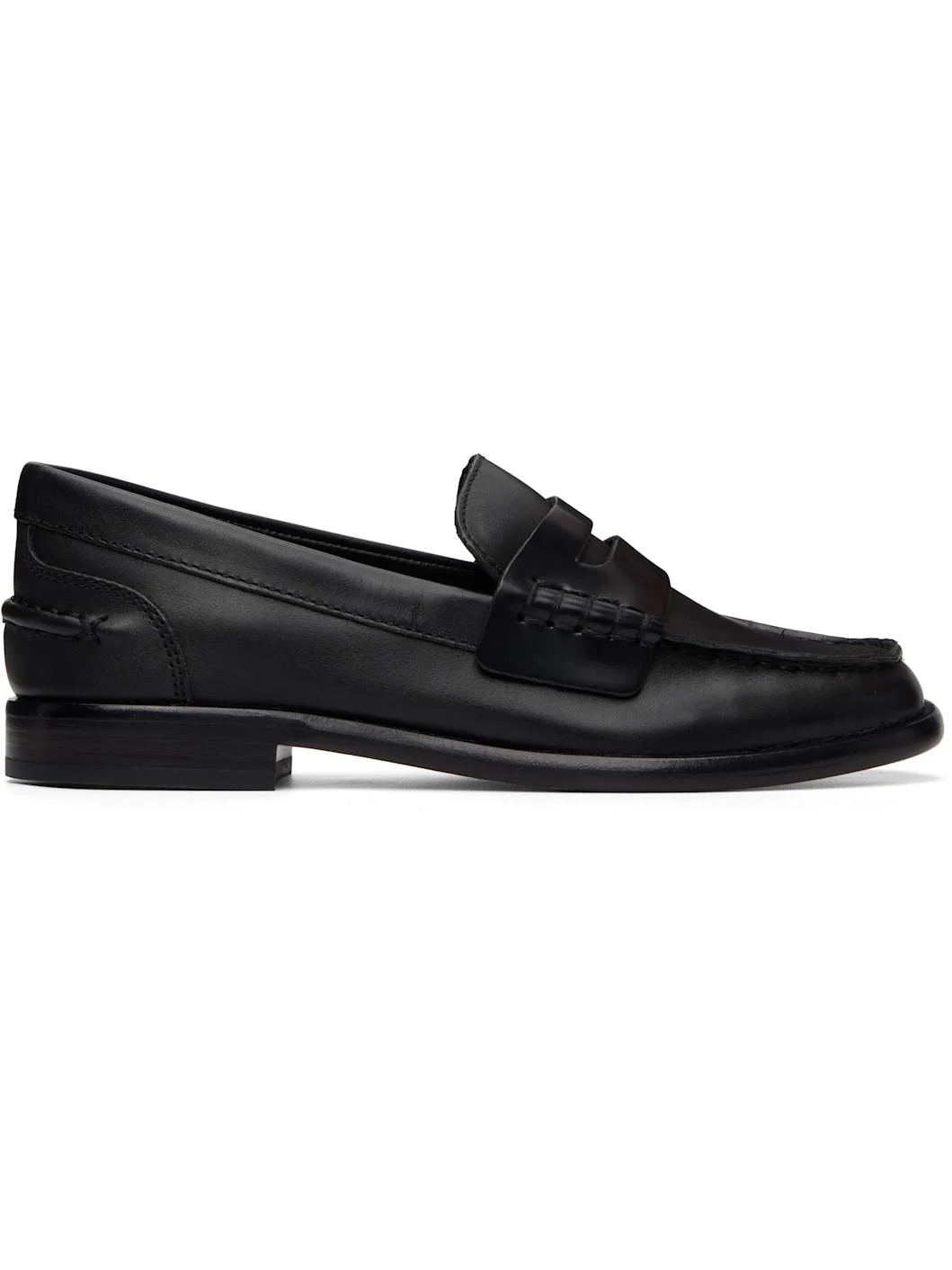 Black Carter Leather Loafers - 1