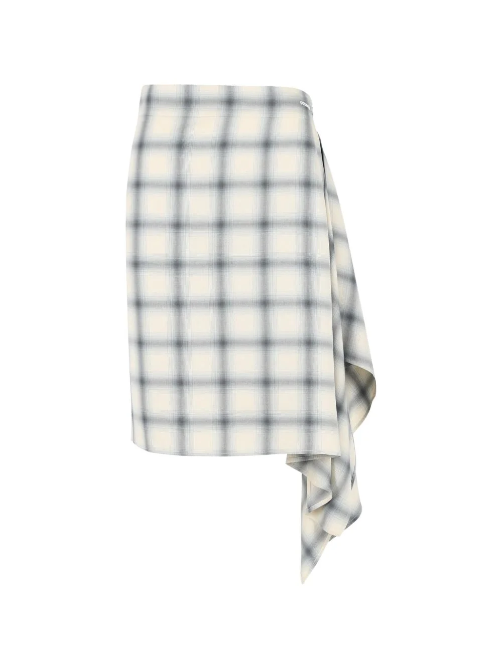 checkered asymmetrical skirt - 1