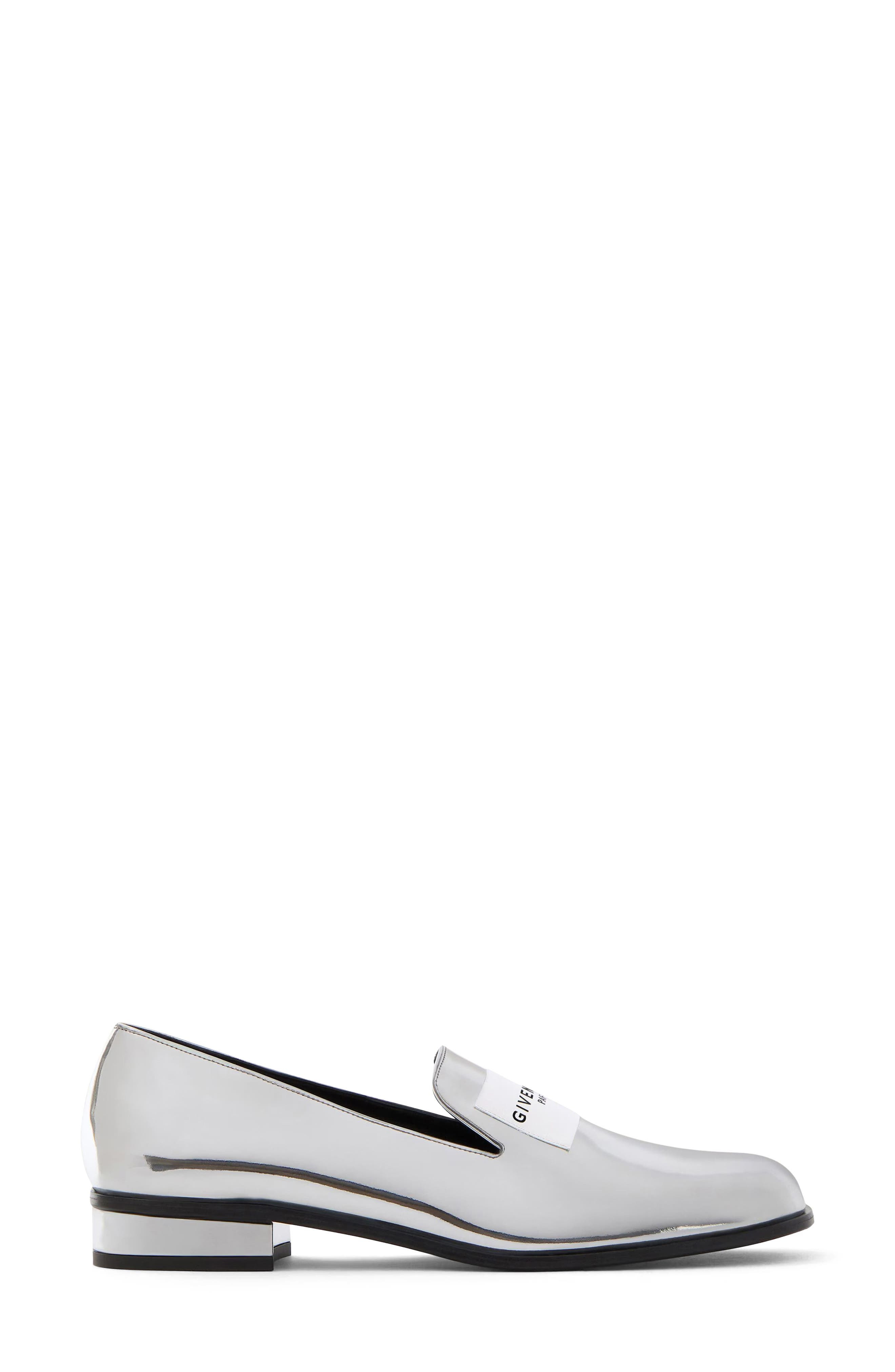 Givenchy Logo Venetian Loafer in Silvery Grey at Nordstrom - 3