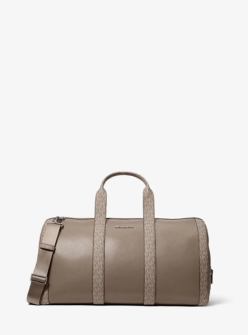 Cooper Pebbled Leather and Signature Logo Duffel Bag - 1