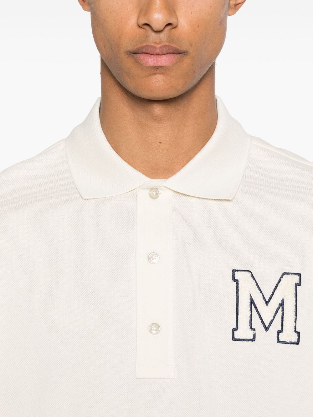 logo-appliqué polo shirt - 4