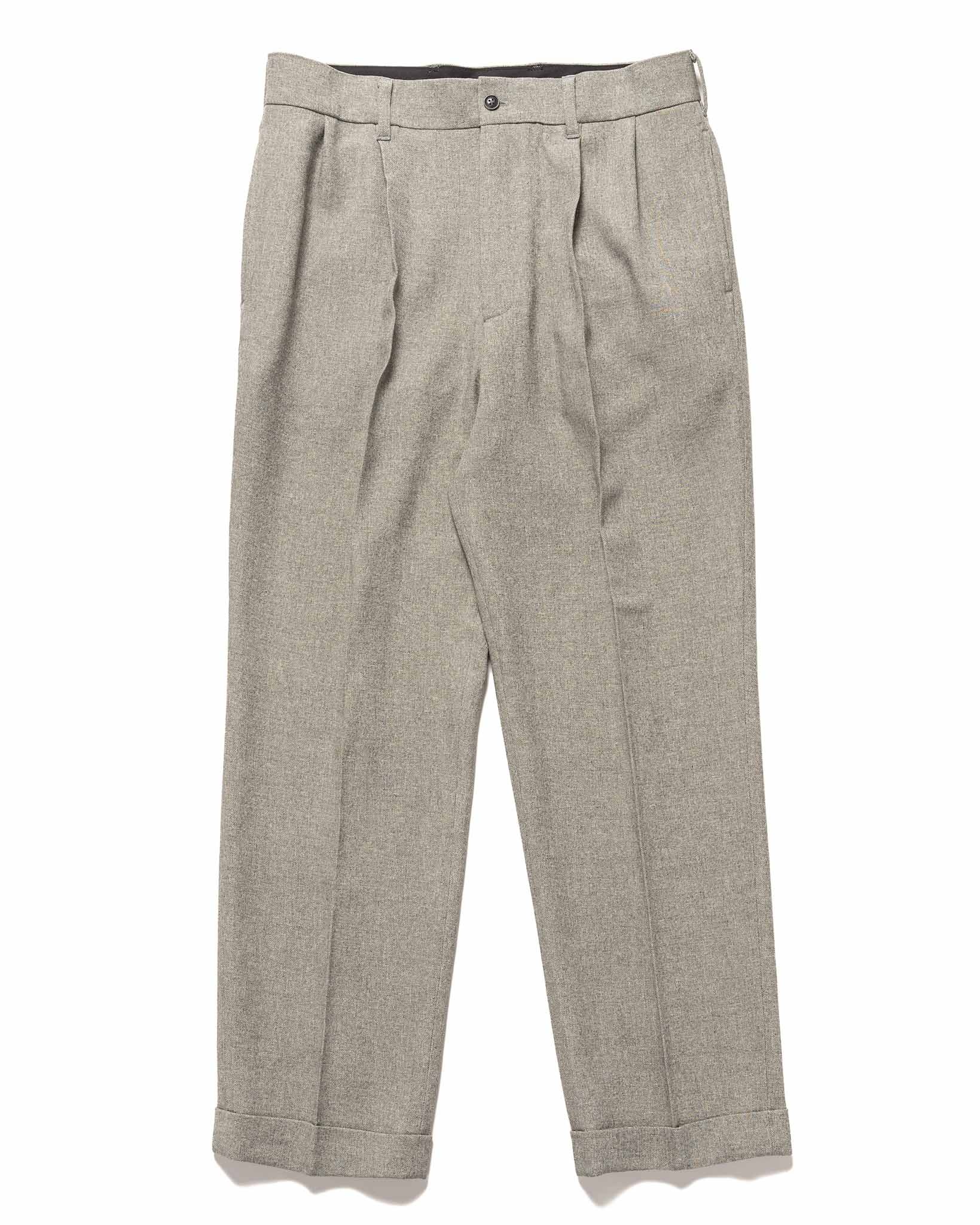 Tucked Trouser - PE/PU Stretch Twill Lt.Grey - 1