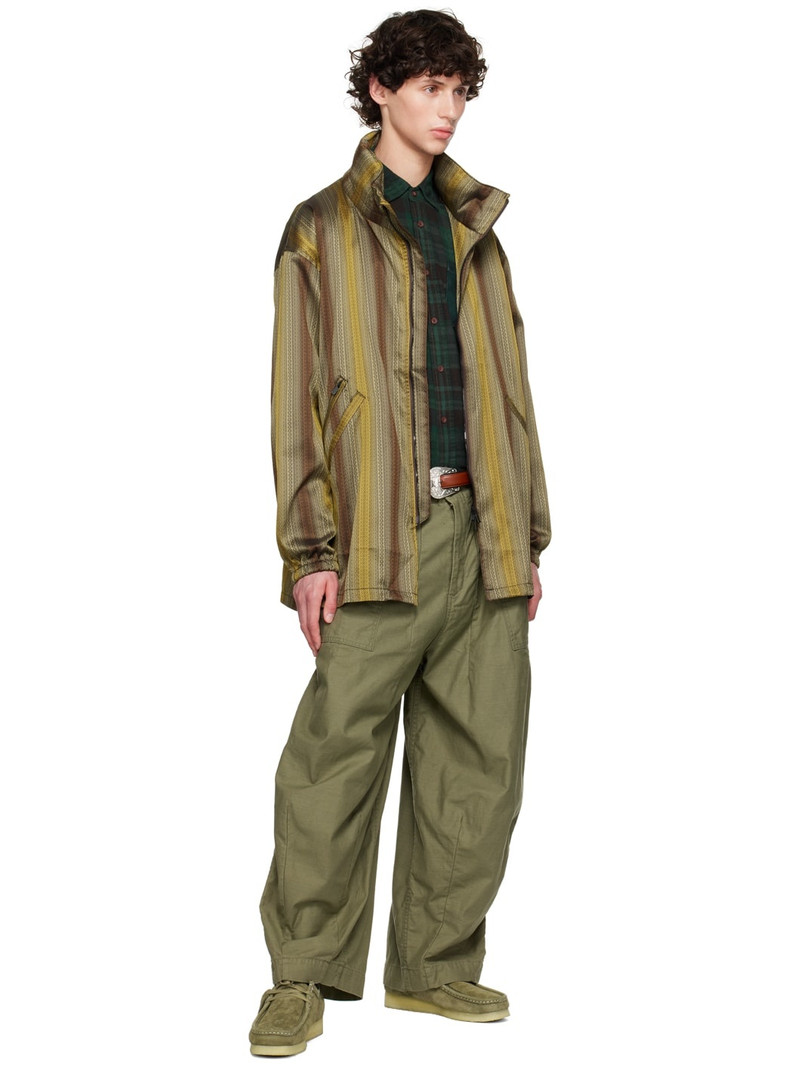 NEEDLES Khaki Striped Jacket outlook