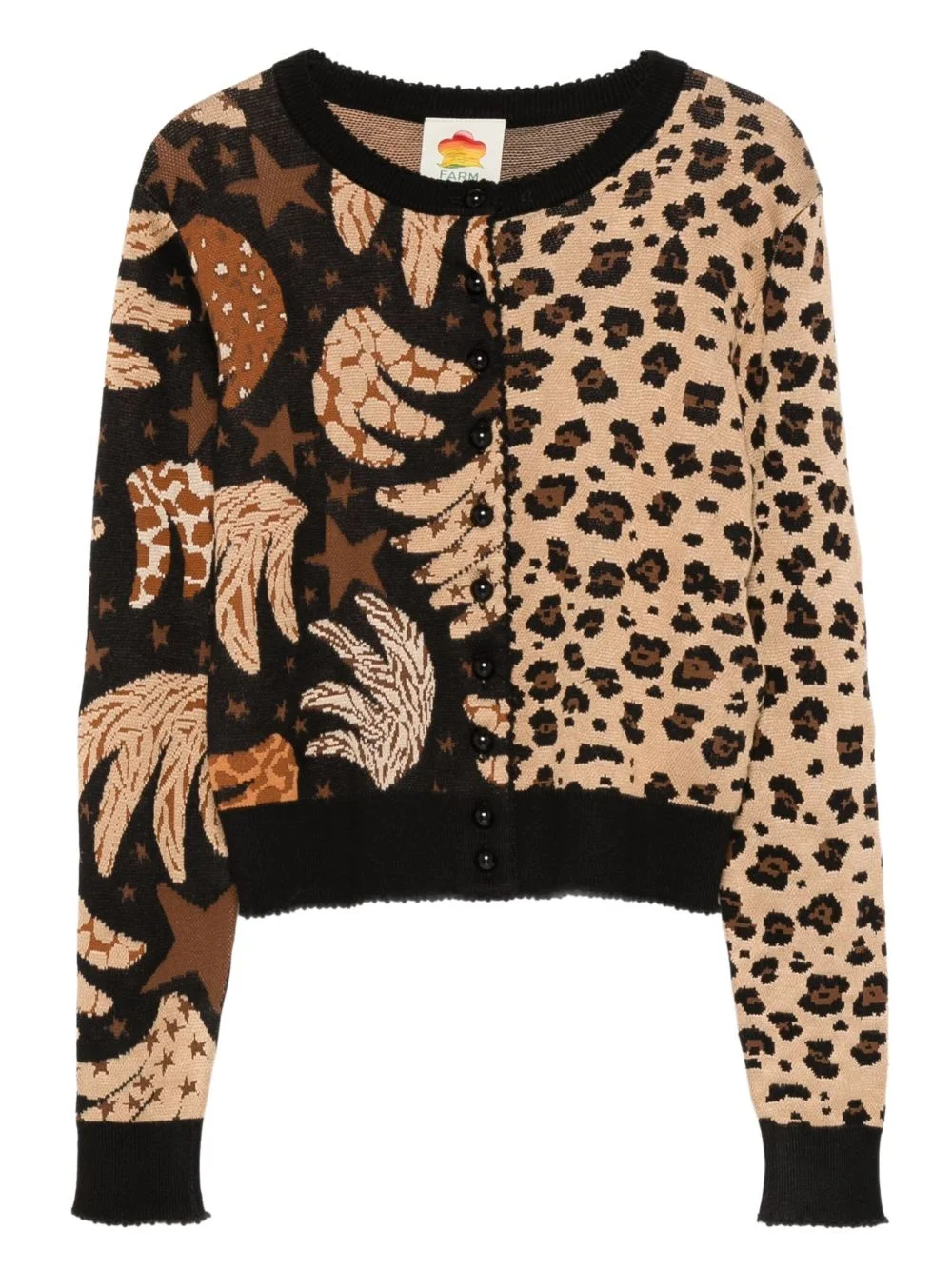 animal-print cardigan - 1