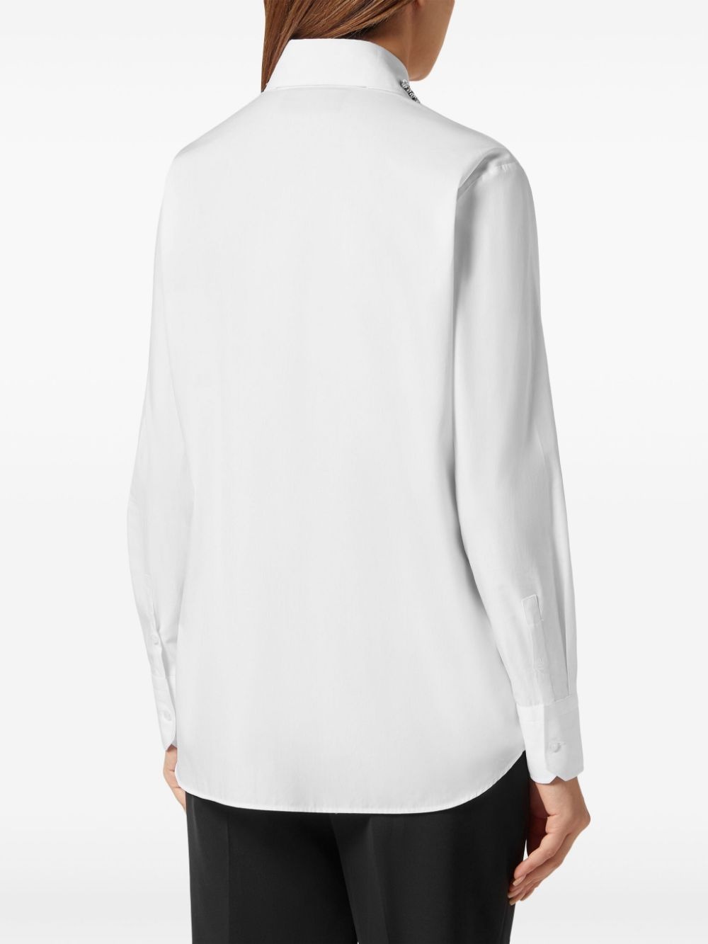 crystal-embellished cotton shirt - 3
