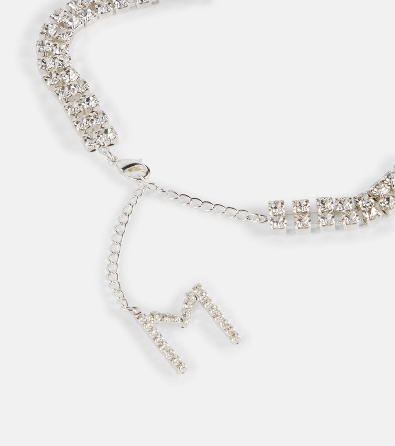 MAGDA BUTRYM Floral-appliqué crystal-embellished choker outlook