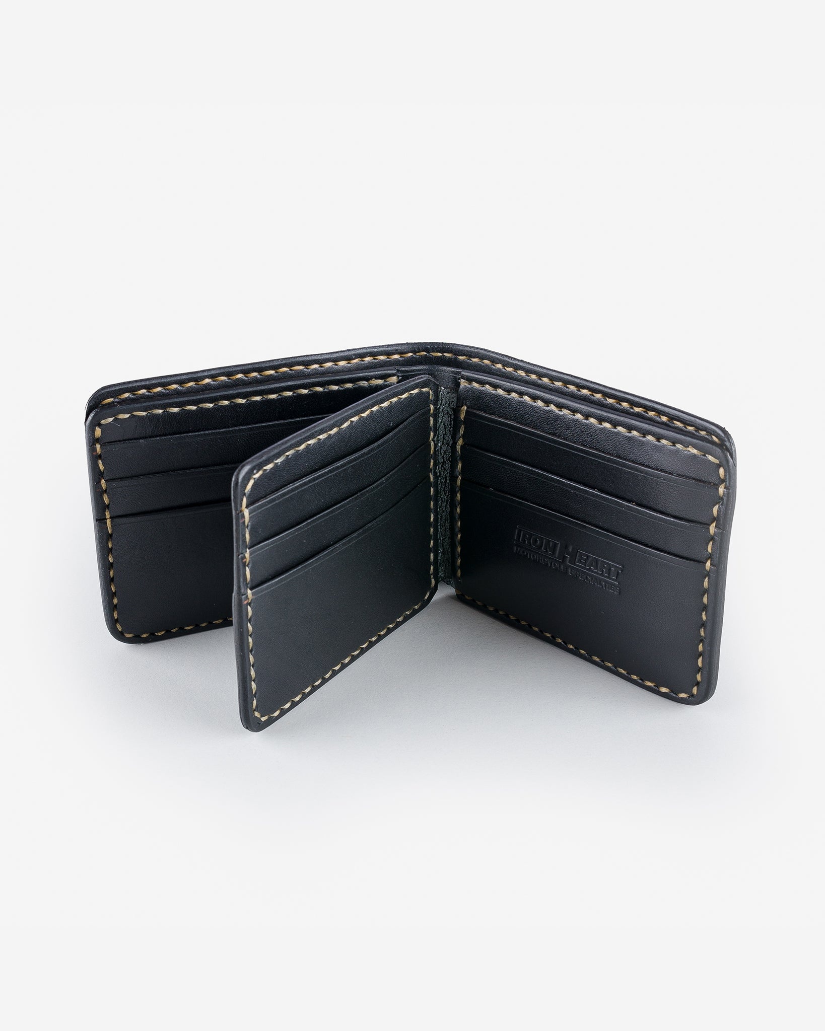 IHG-035-BLK Calf Folding Wallet - Black - 5