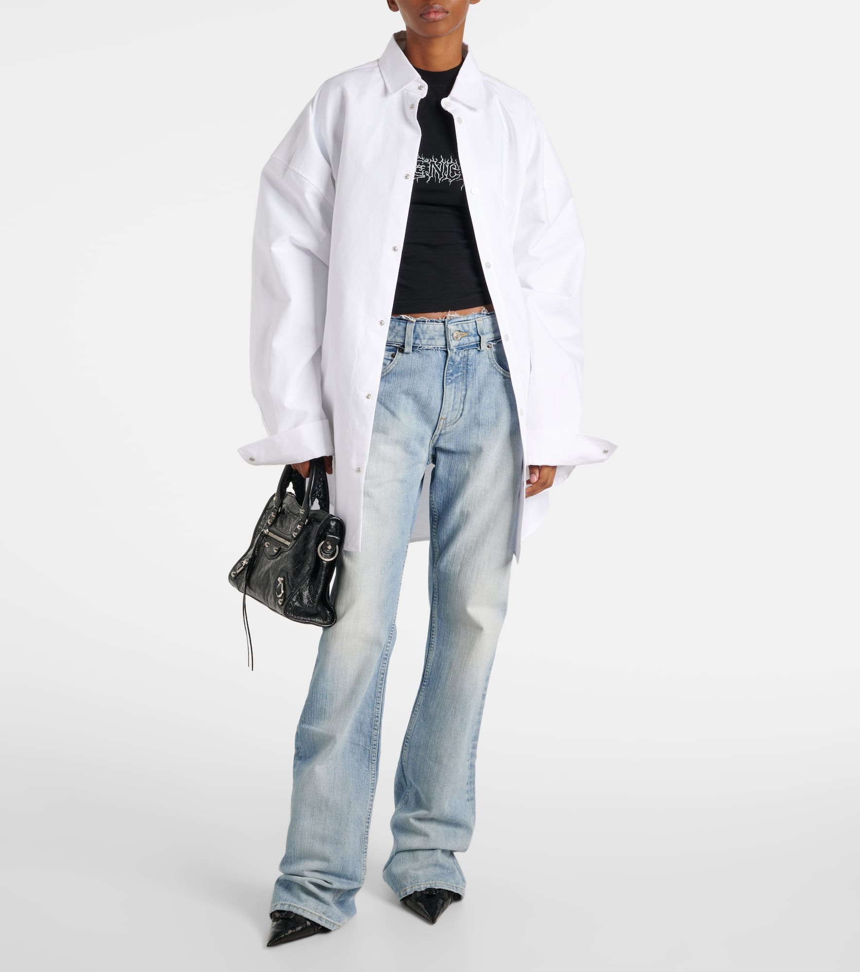 Low-rise faded straight jeans - 2