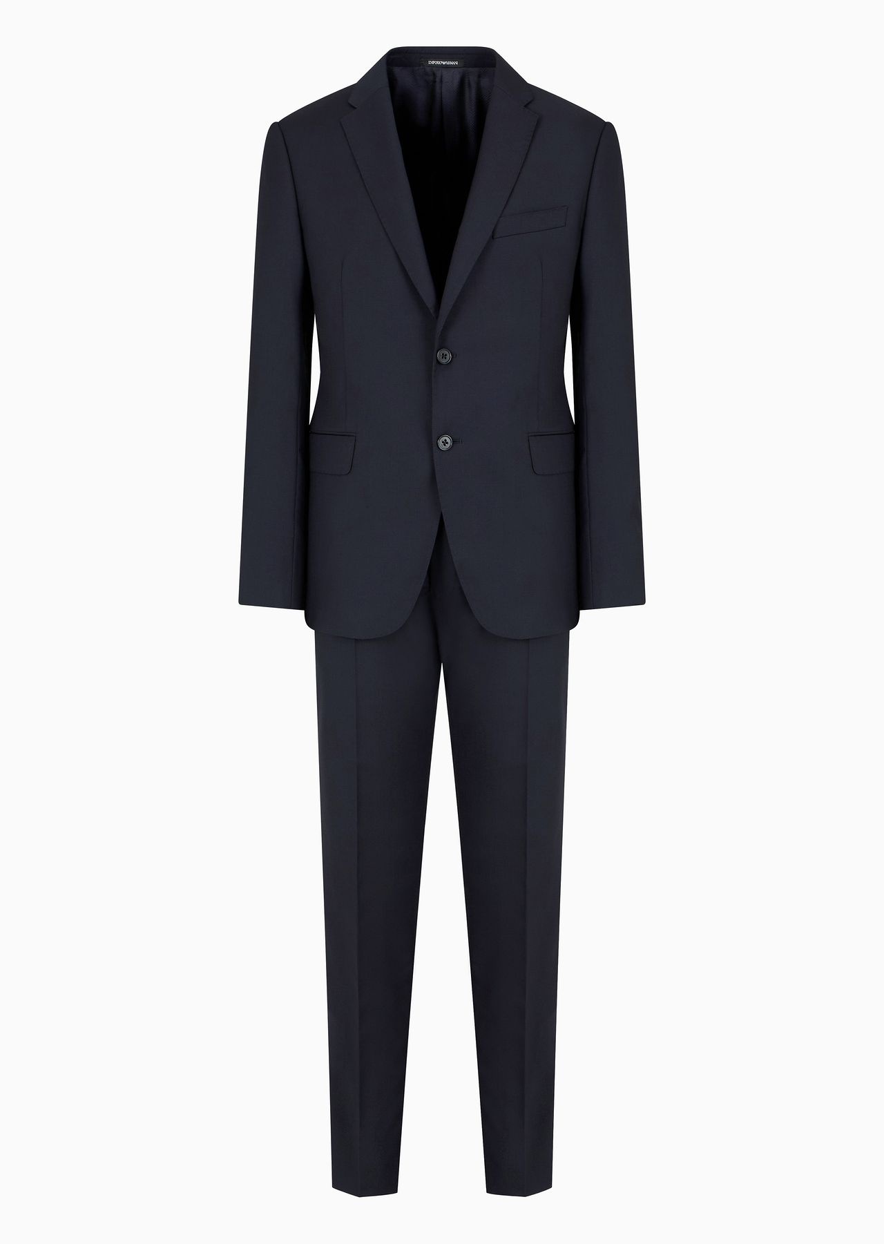 Slim-fit, single-breasted suit in tone-on-tone micro-striped virgin wool - 1