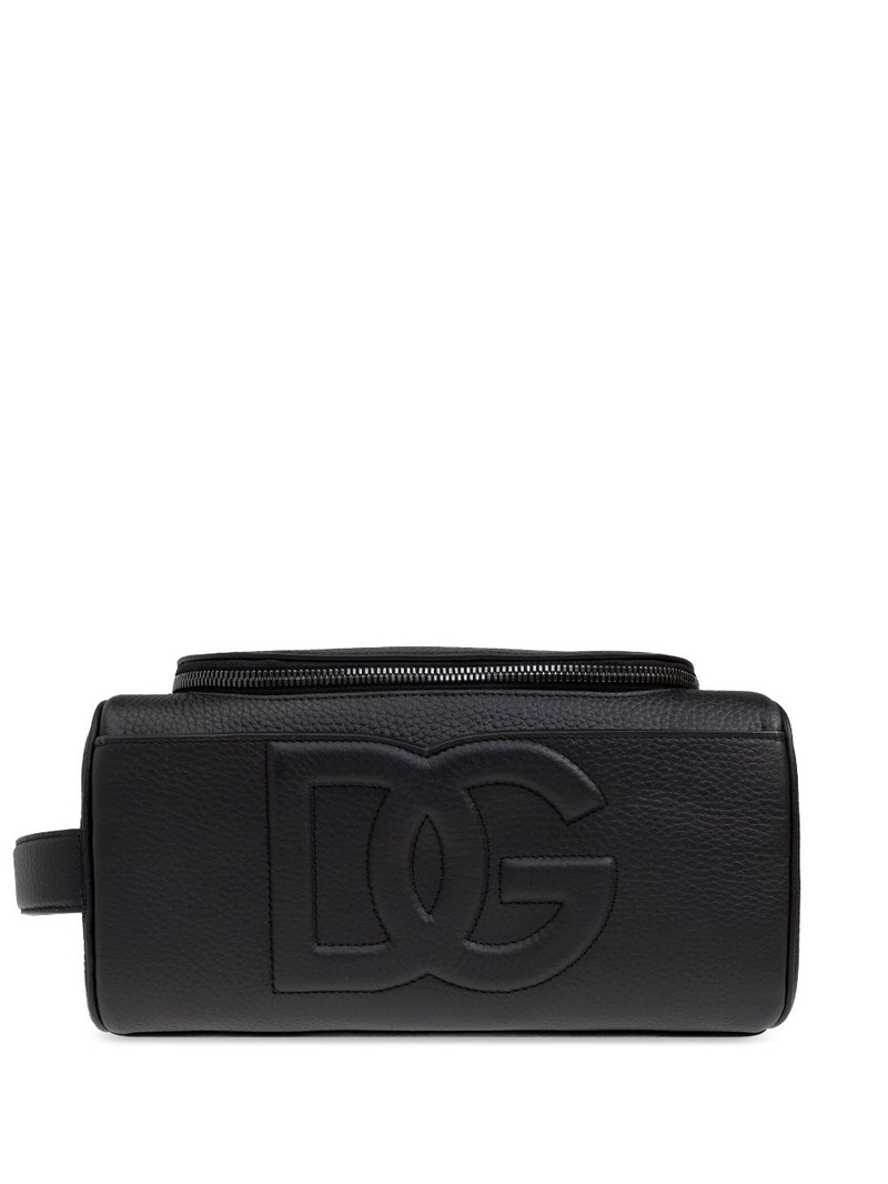 logo-patch wash bag 1