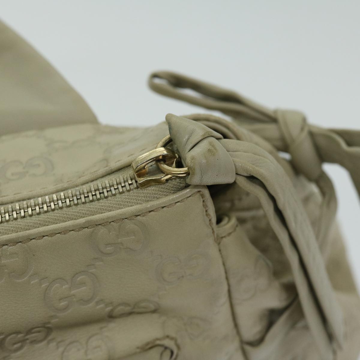 GUCCI Guccissima GG Canvas Hand Bag Beige - 10