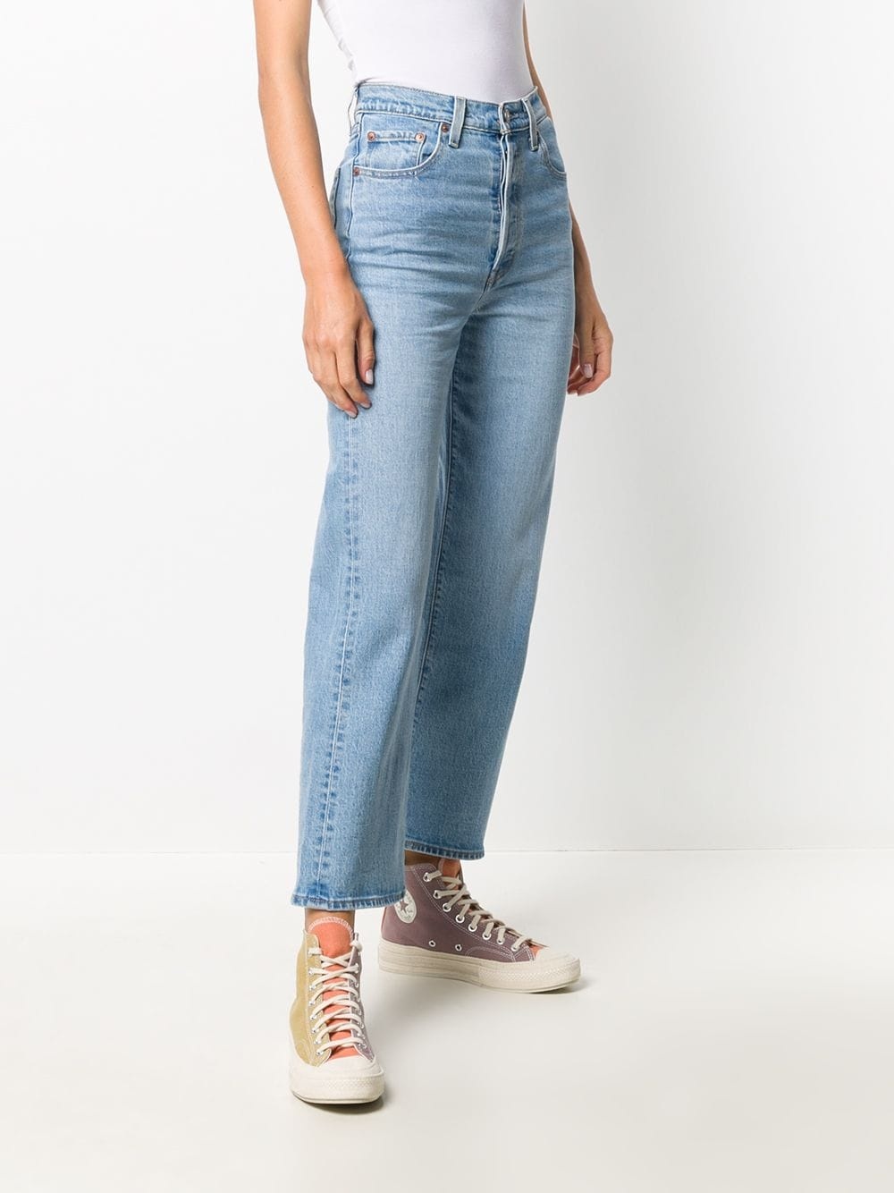 high rise straight-leg jeans - 3