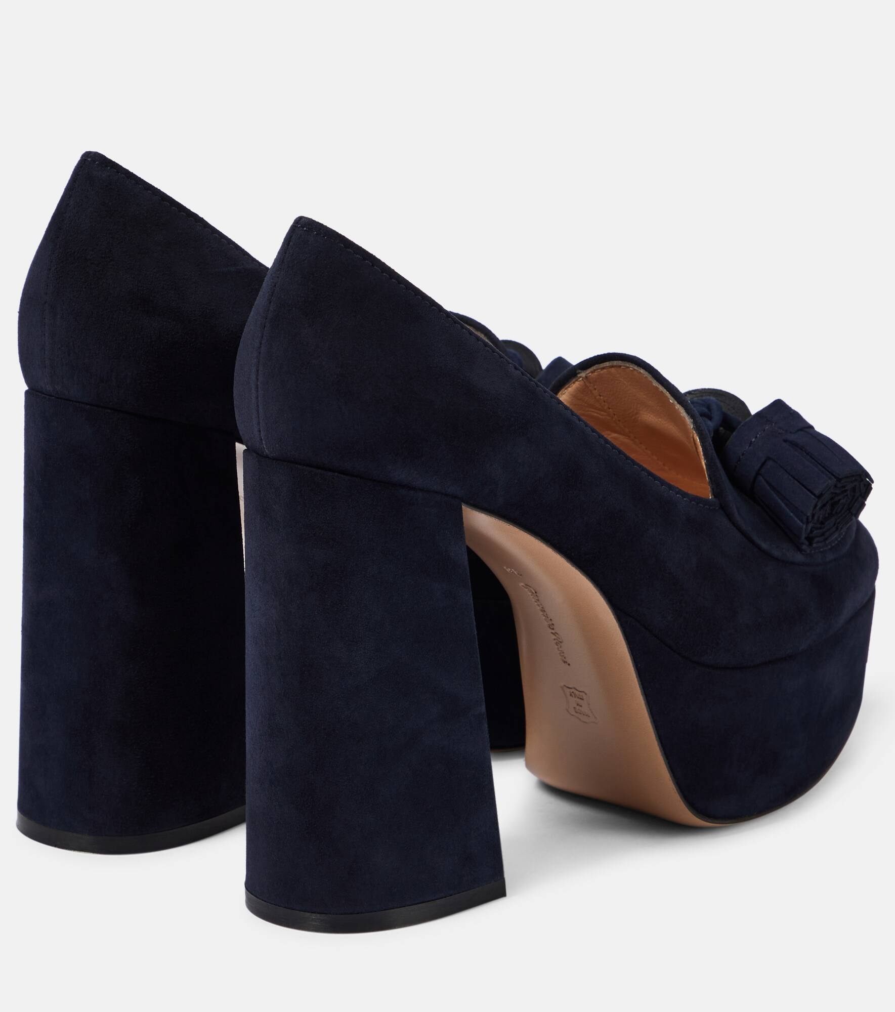 Suede platform pumps - 3