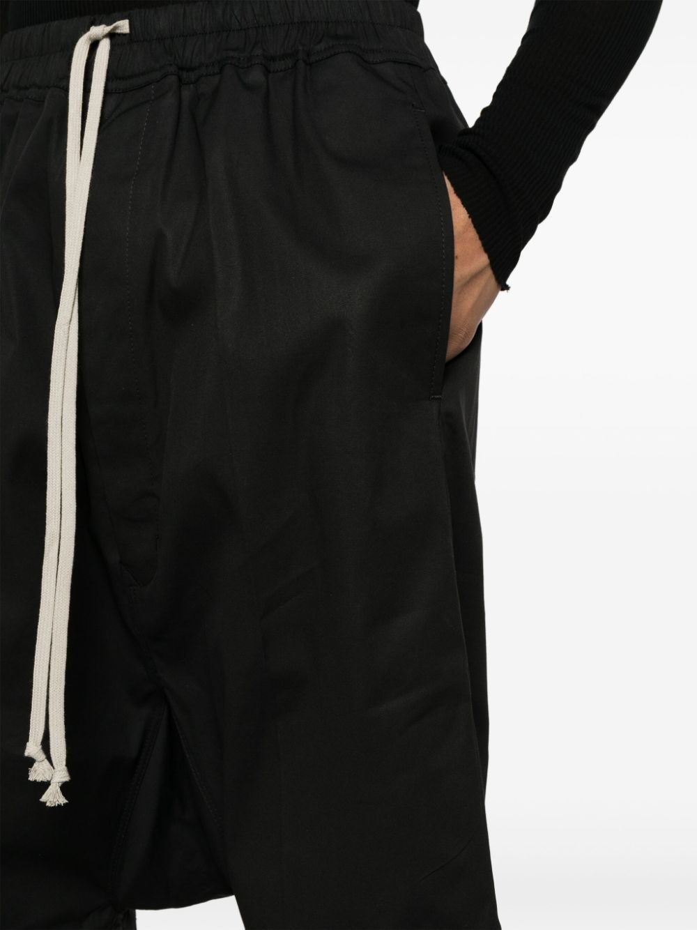 poplin drop-crotch shorts - 5