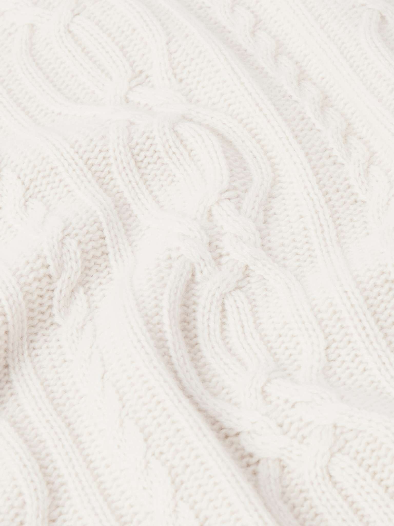 Cable-Knit Cashmere Mock-Neck Sweater - 4