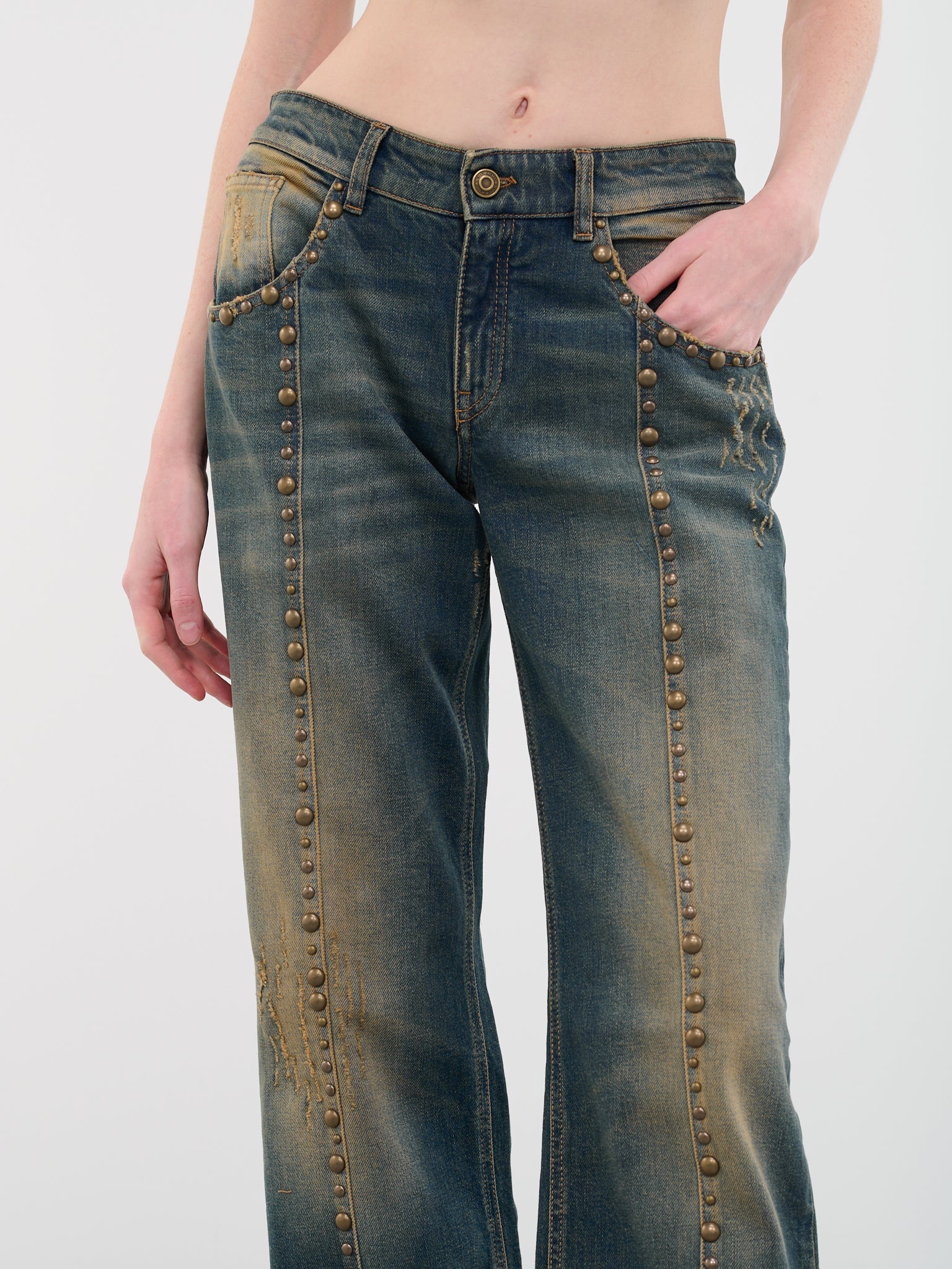 Studded Boyfriend Jeans - 4