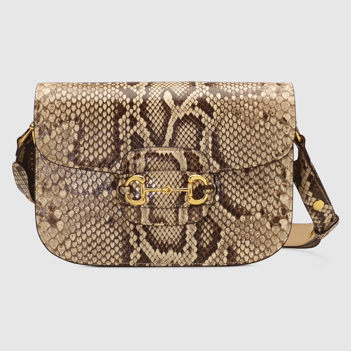 Gucci Horsebit 1955 python small shoulder bag - 1