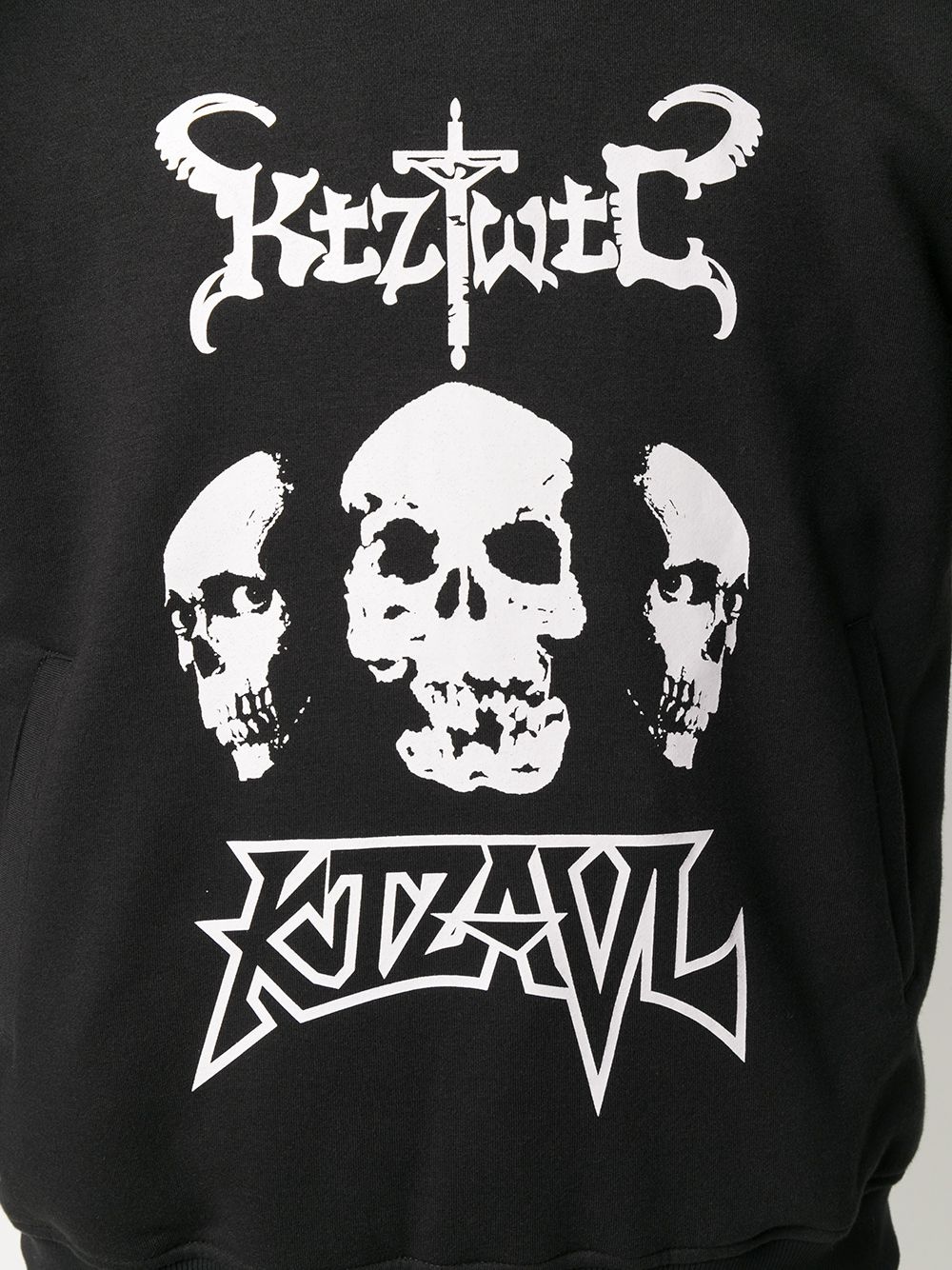 skull print hoodie - 6