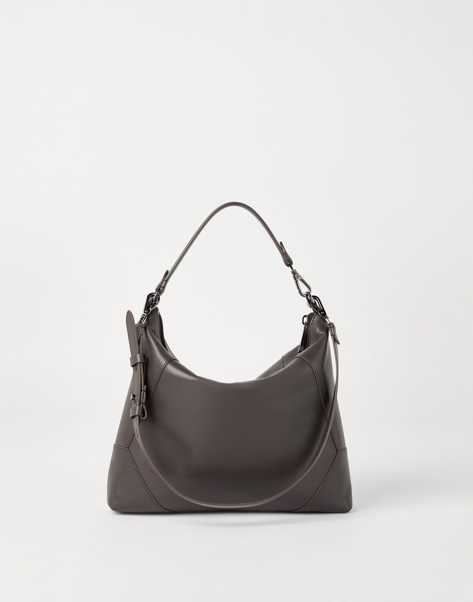 BC Duo hobo bag in calfskin with monili - 2