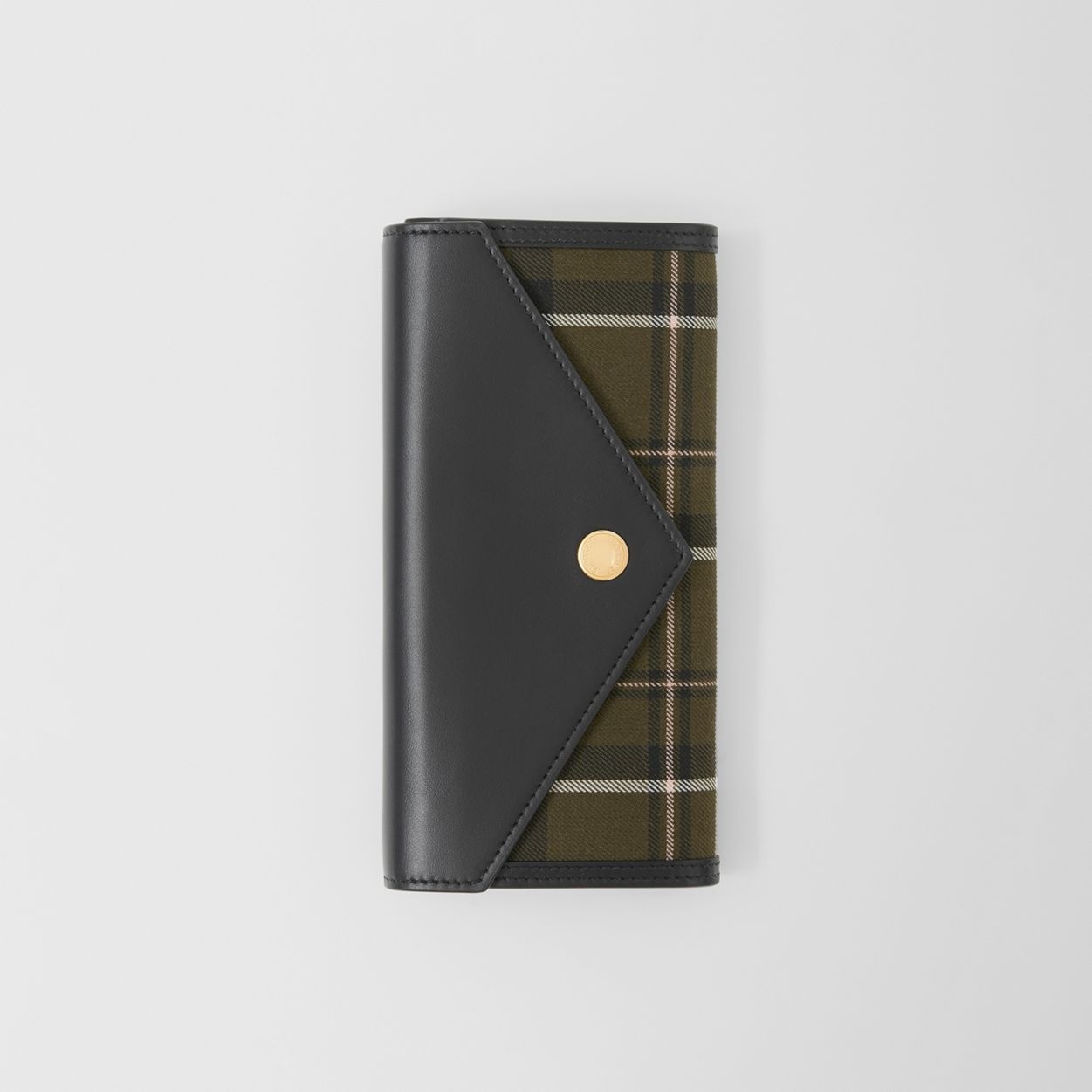 Tartan Wool and Leather Continental Wallet - 3