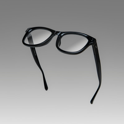LINDA FARROW EDSON OPTICAL D-FRAME IN BLACK AND NICKEL outlook